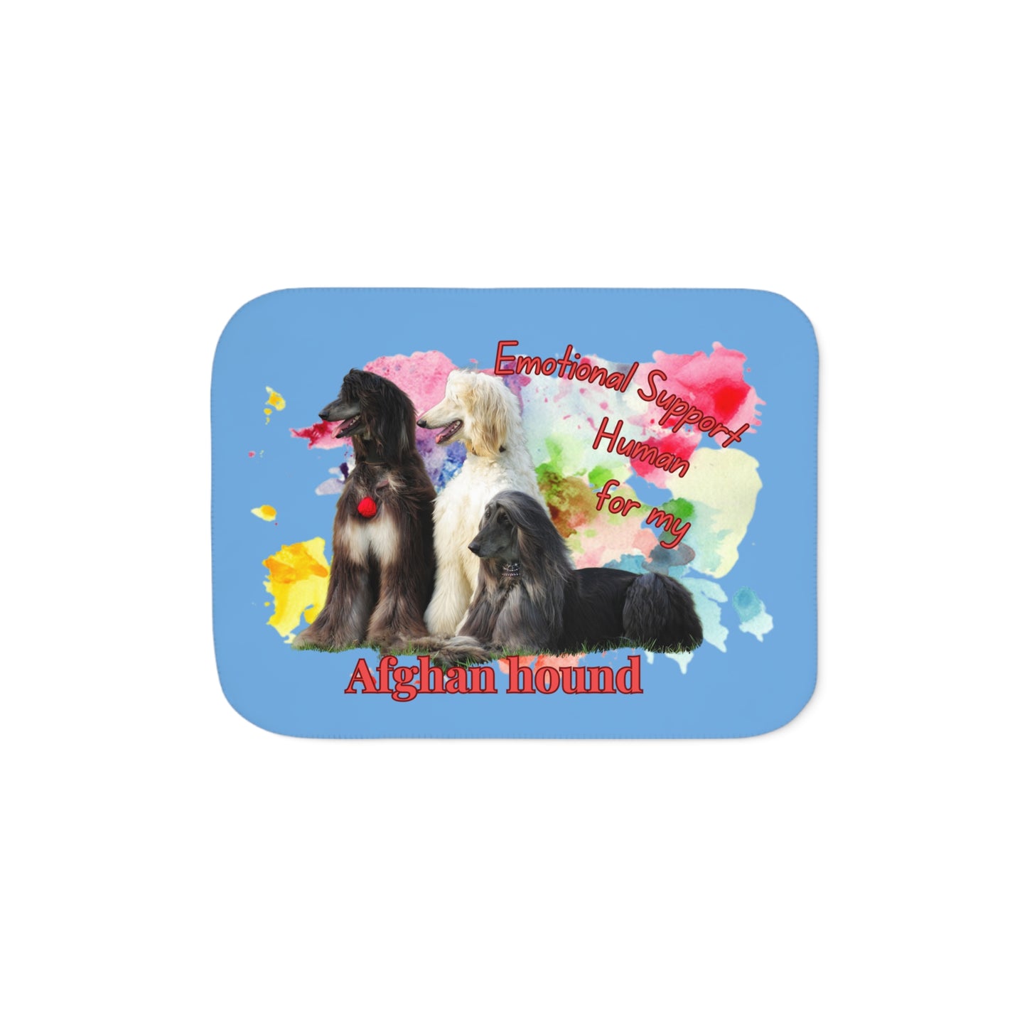 Afghan Hound Emotional support Human sherpa blanket