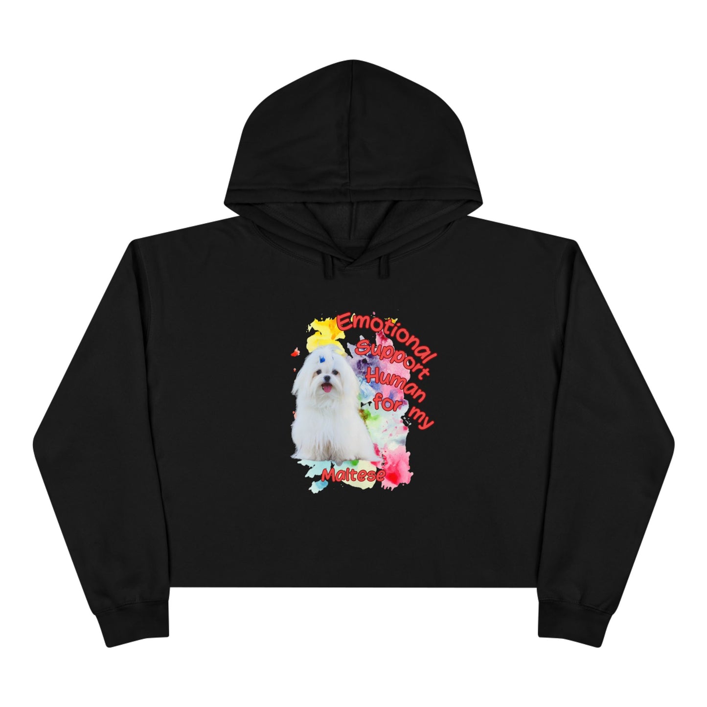 Emotional Support Human for my Maltese Crop Hoodie – Adorable and Cozy Dog Lover Gift