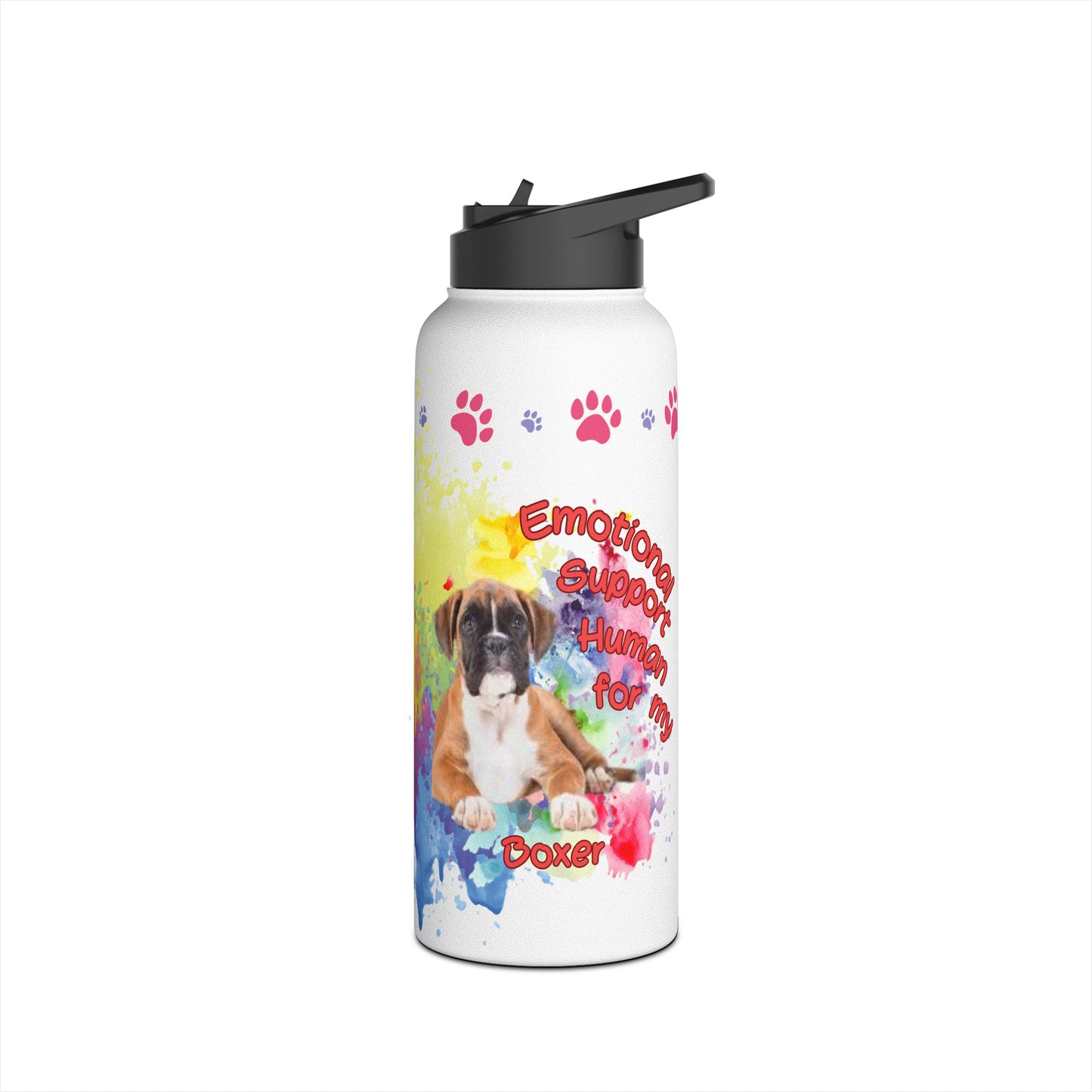 Emotional Support Human for my Boxer Sprots Water Bottle