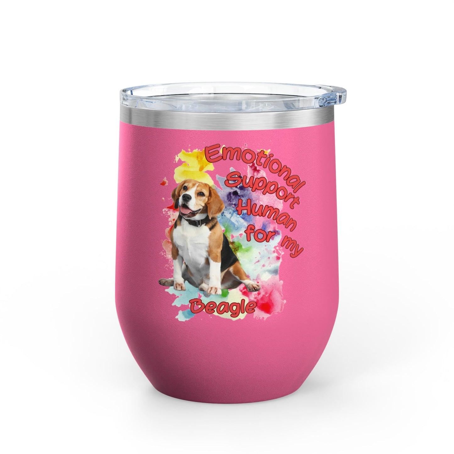 Emotional Support Human for my Beagle Wine Tumbler