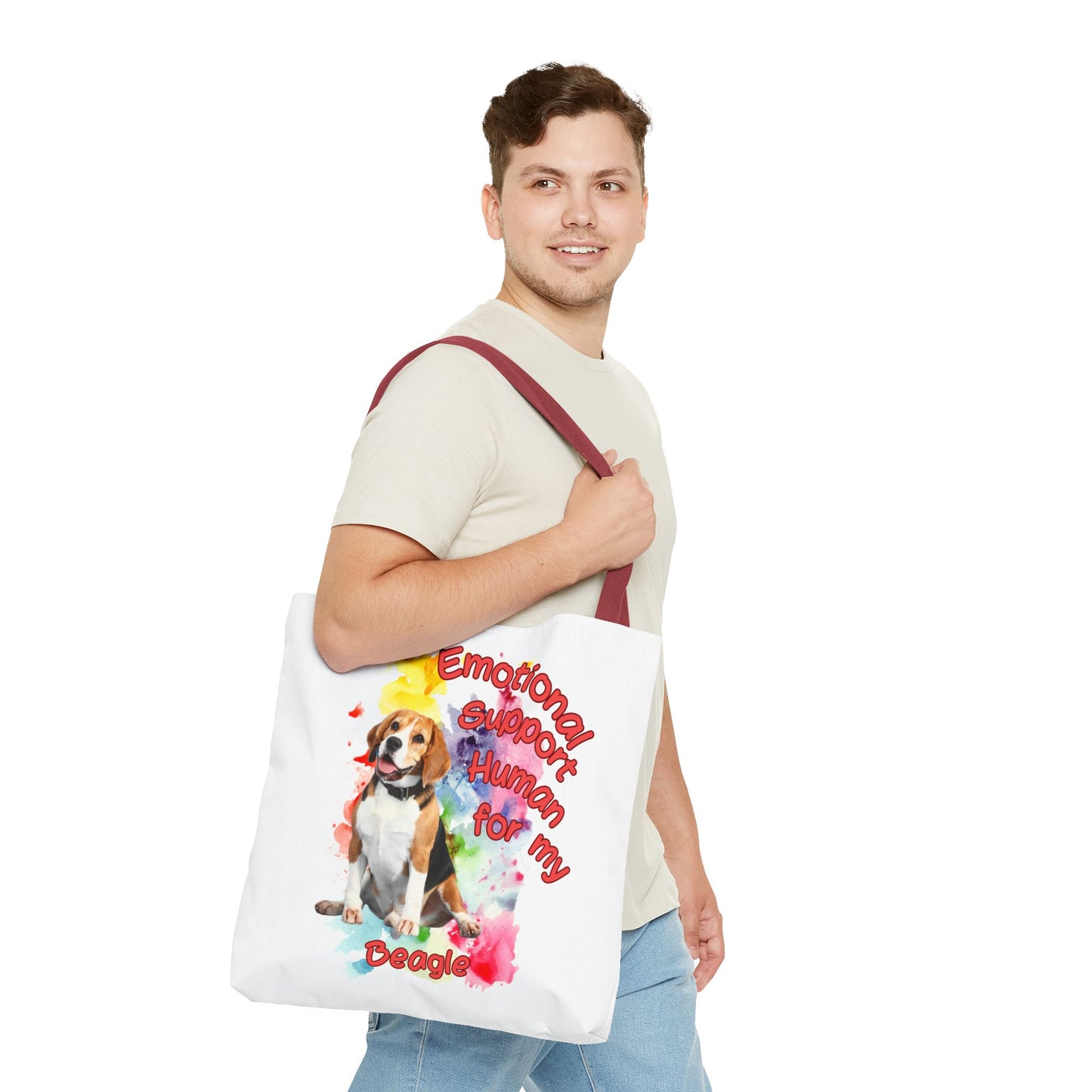 Emotional Support Human for my Beagle Tote Bag