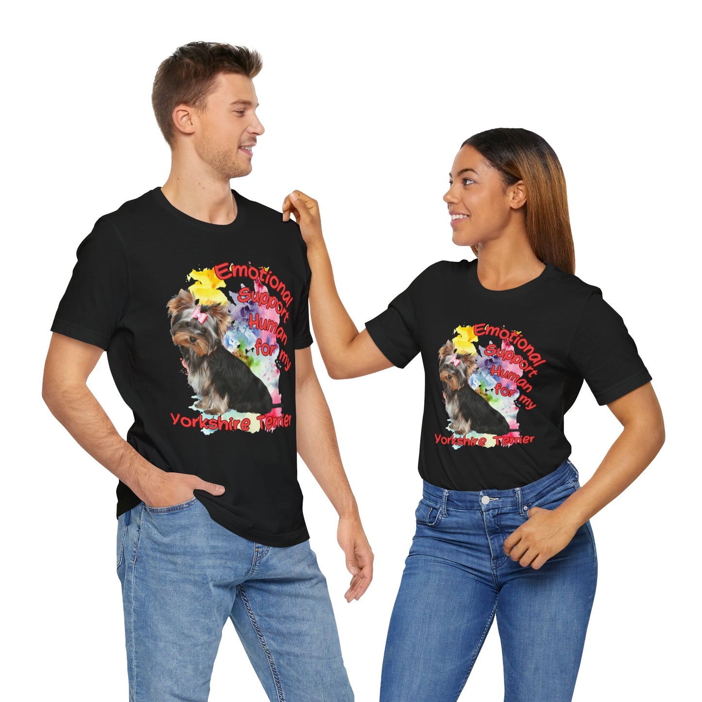 Emotional Support Human Yorkshire Terrier Tee