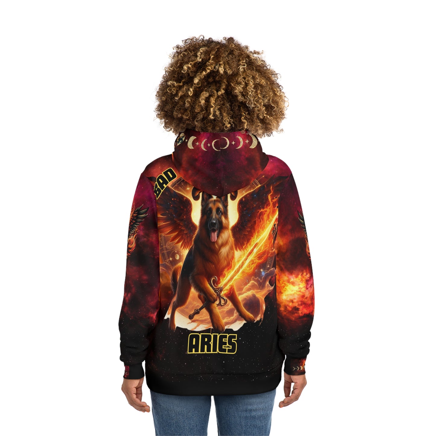 Cosmic Aries Hoodie - Bad Ass Zodiac Graphic Sweatshirt