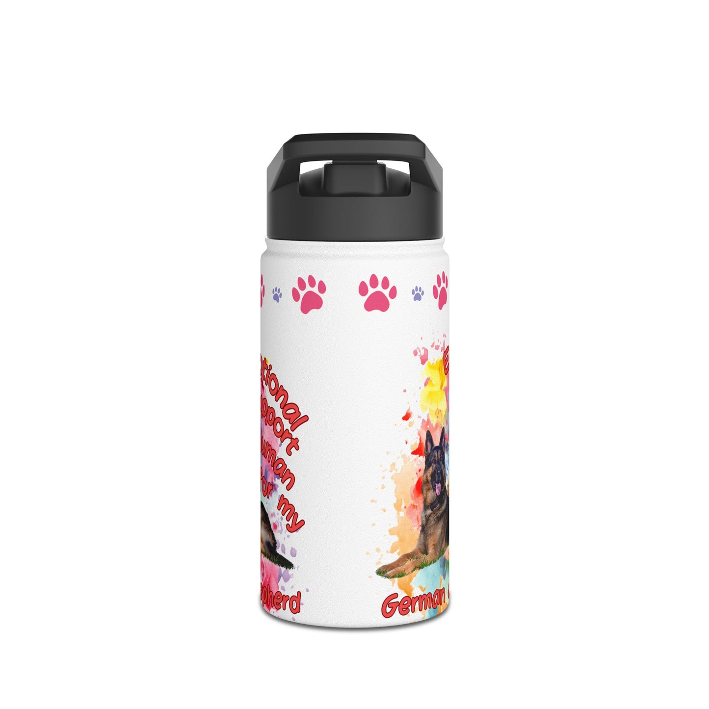 Emotional Support Human for my German Shepherd Sports Water bottle