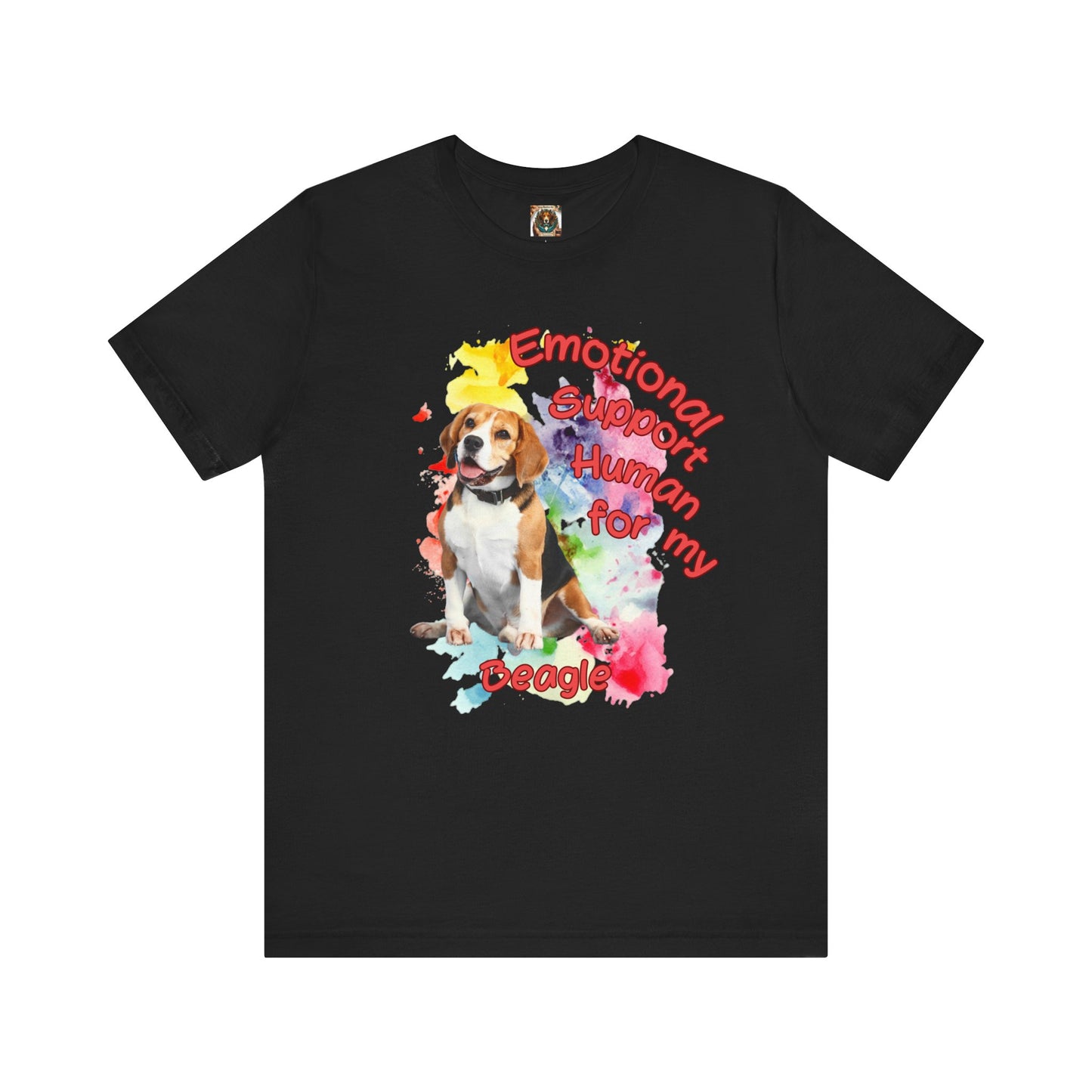 Emotional Support Human Beagle Tee - Unisex Jersey Short Sleeve Dog Lover Shirt