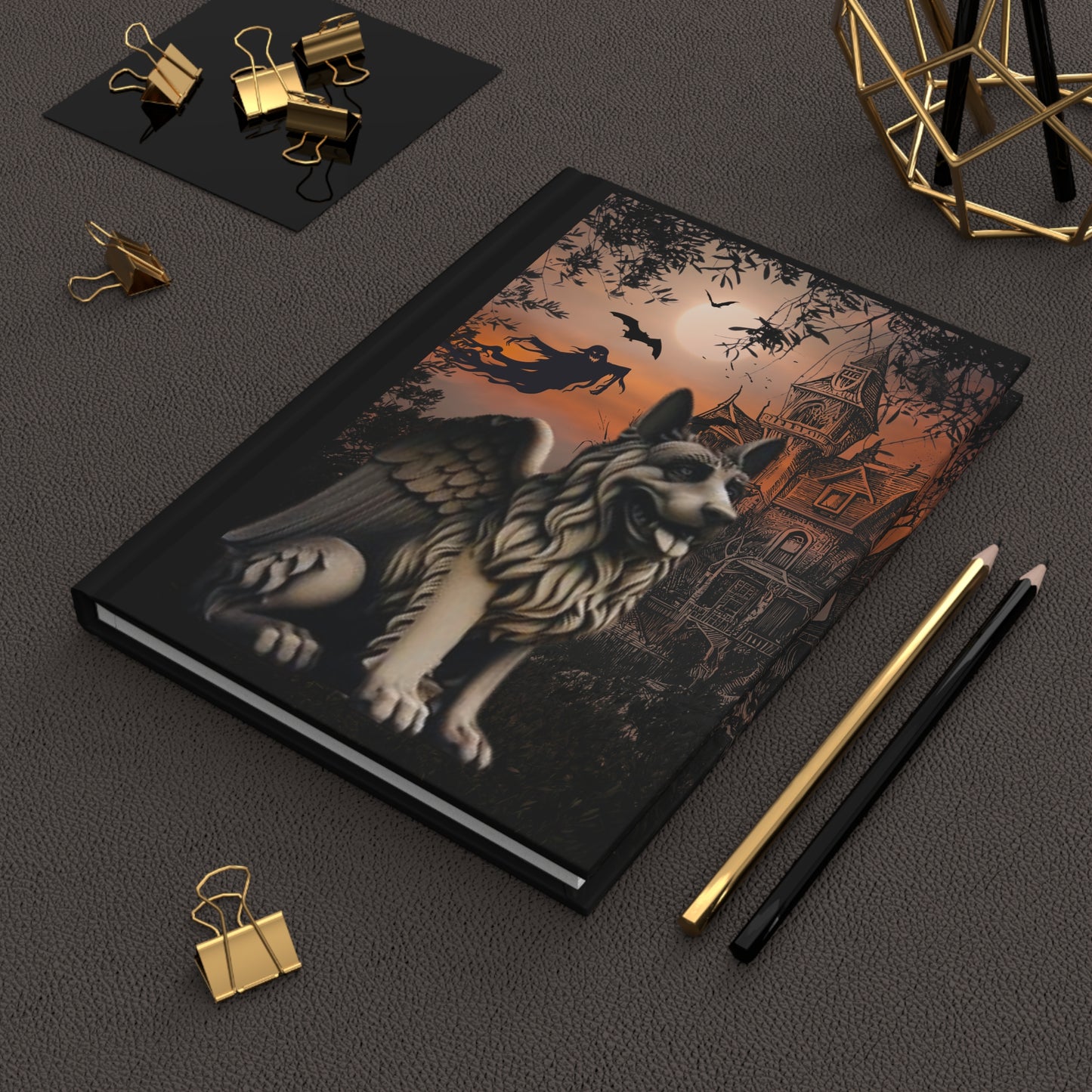 German Shepherd Gargoyle Hardcover Journal Matte