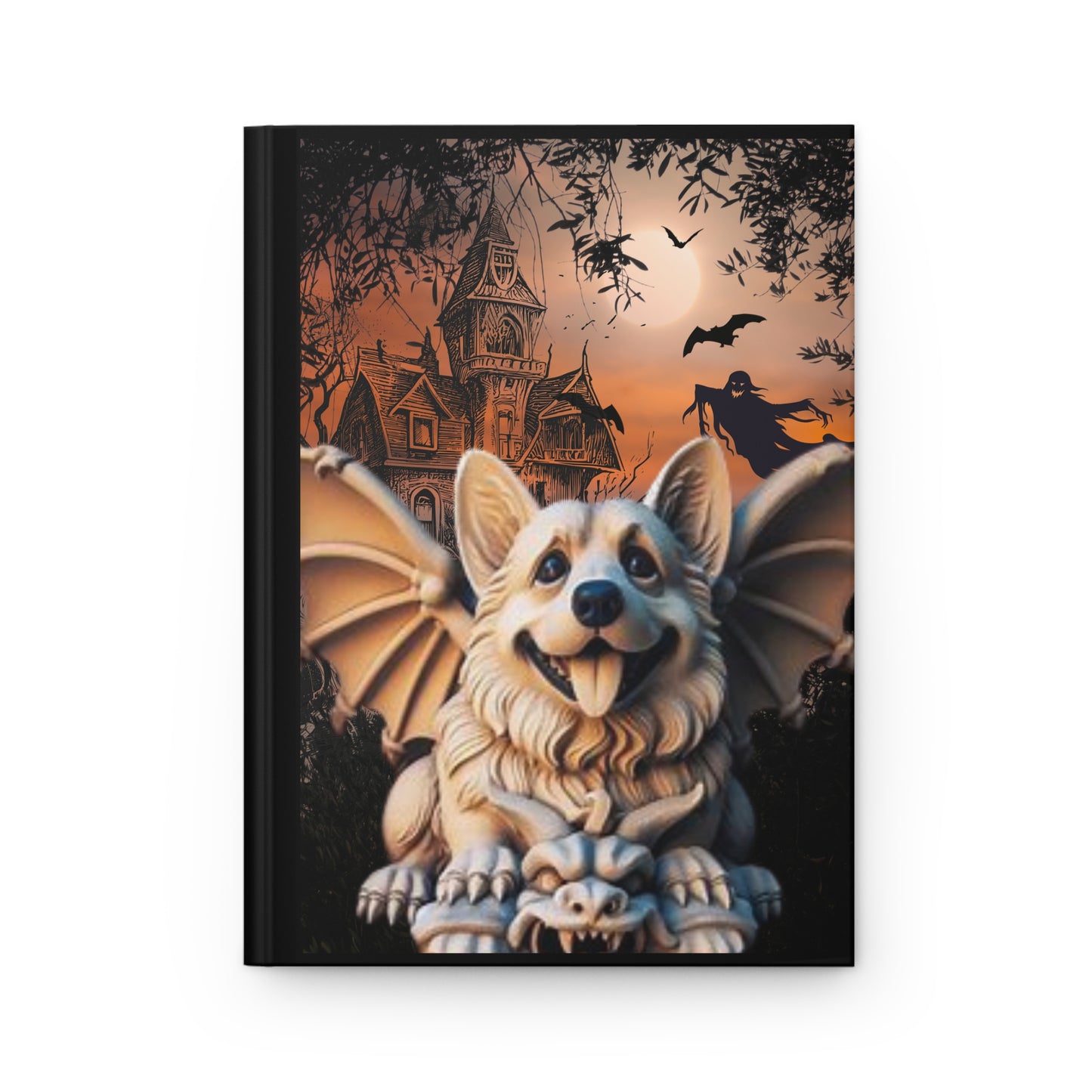 Corgi Gargoyle Hardcover Journal