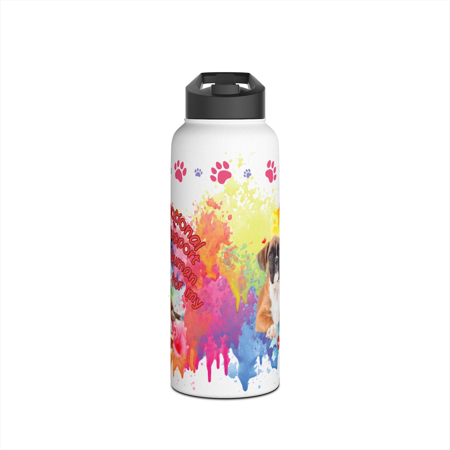Emotional Support Human for my Boxer Sprots Water Bottle