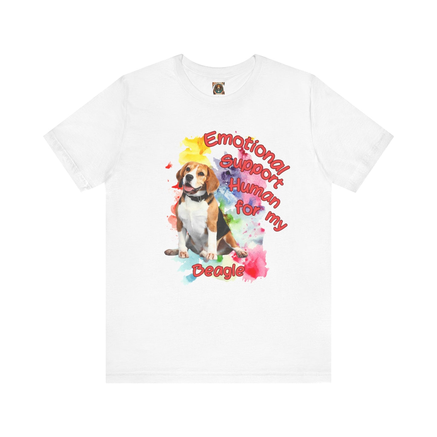 Emotional Support Human Beagle Tee - Unisex Jersey Short Sleeve Dog Lover Shirt