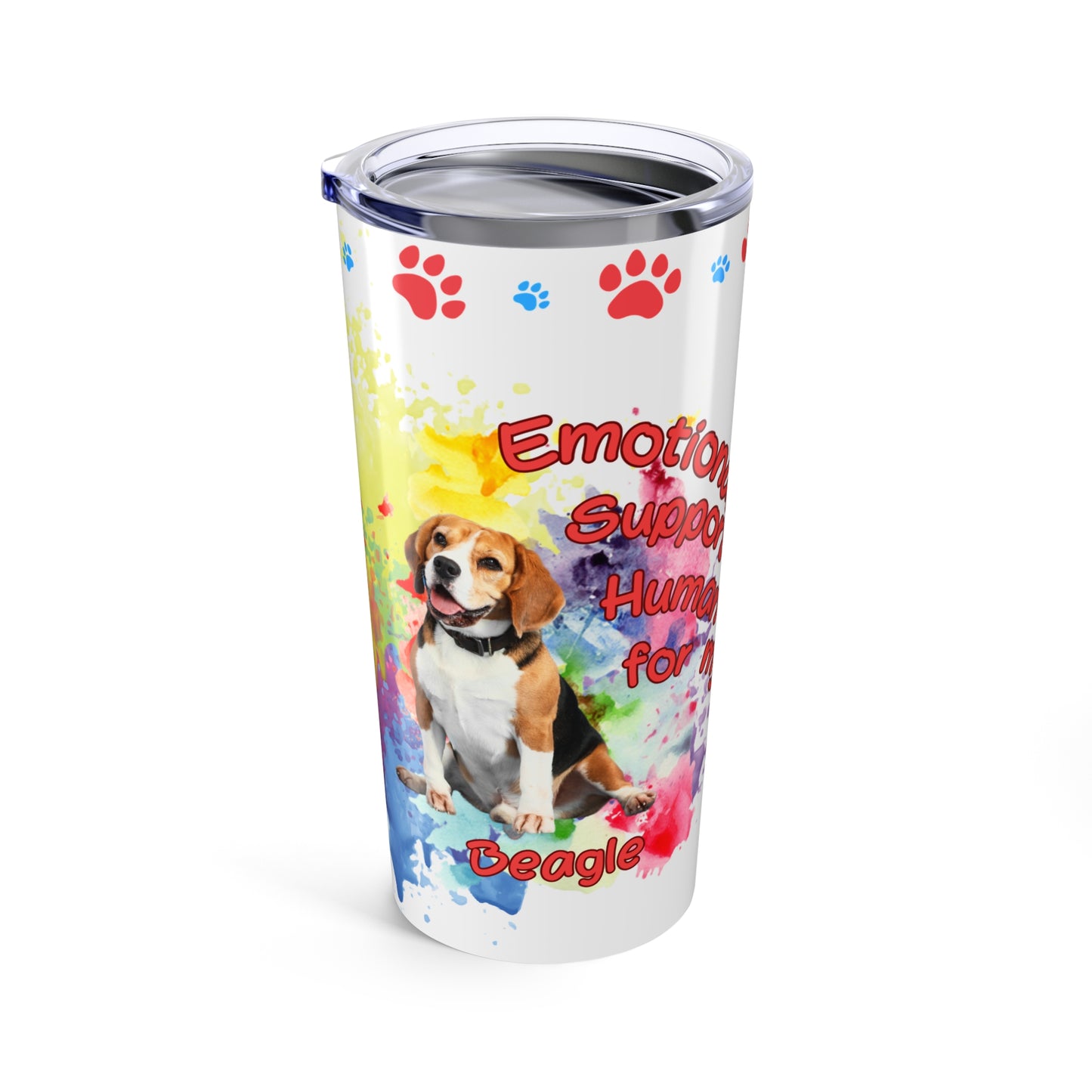 Emotional Support Human for my Beagle Stainless Steel Coffee Tumbler
