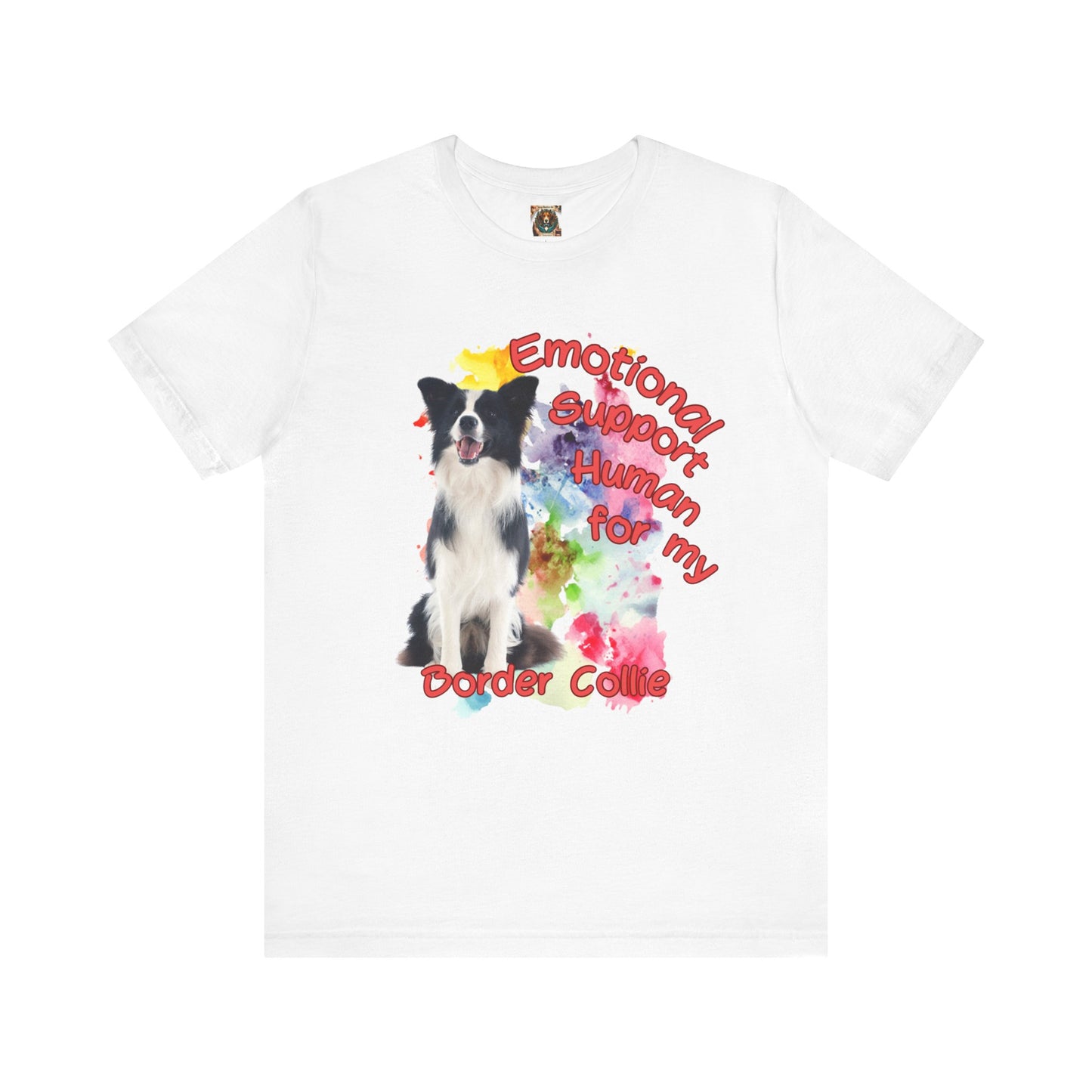 Emotional Support Human Border Collie T-Shirt for Dog Lovers