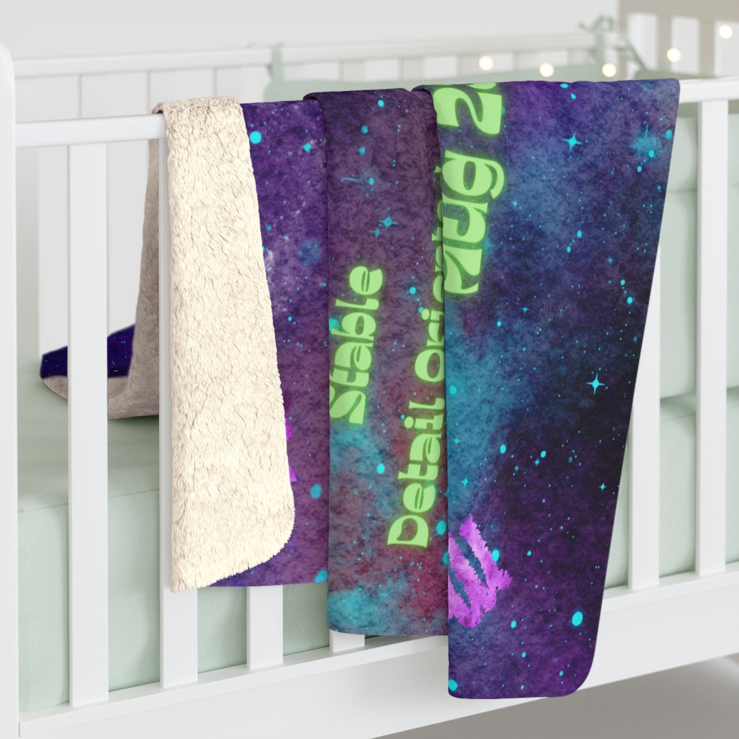 Zodiac Virgo Siberian Huskey Sherpa Fleece Blanket