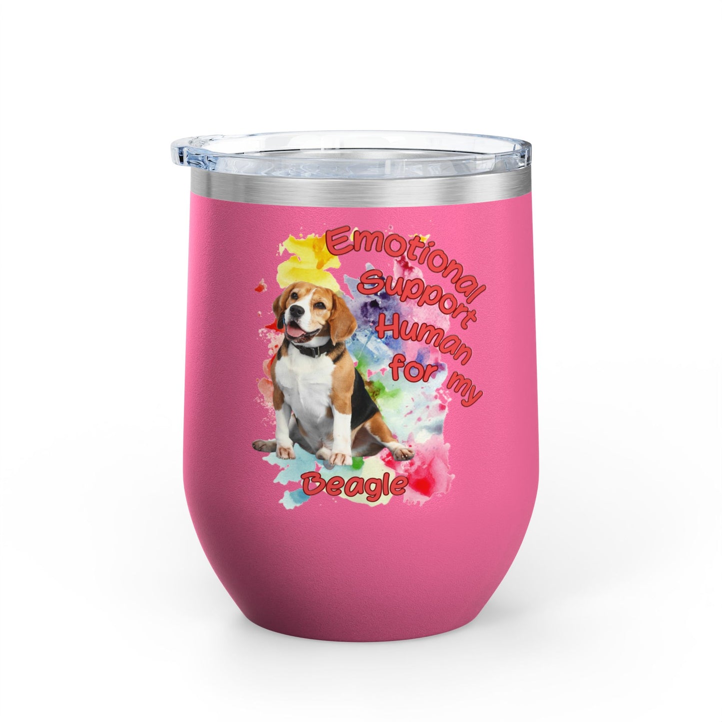 Emotional Support Human for my Beagle Wine Tumbler