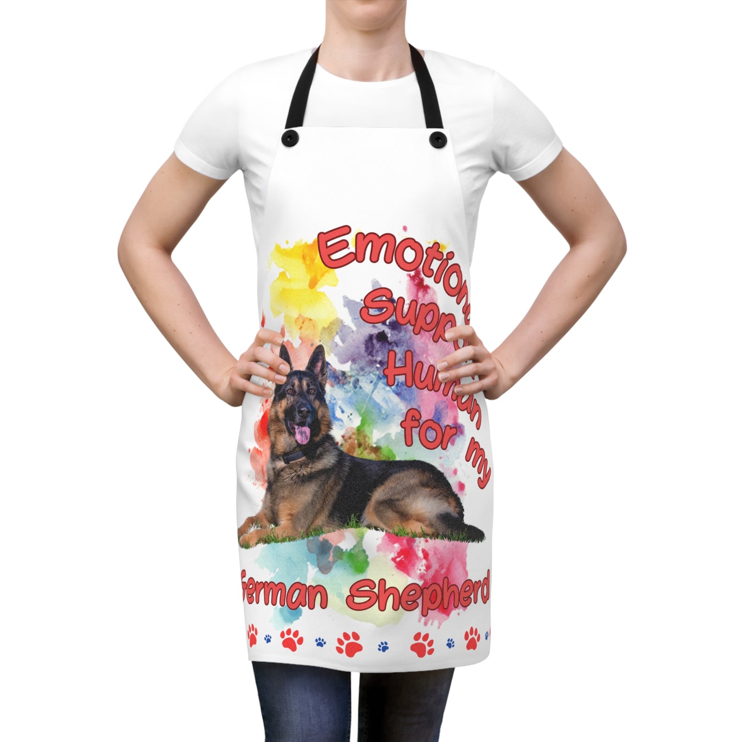 Emotional Support Human for my German Shepherd Apron