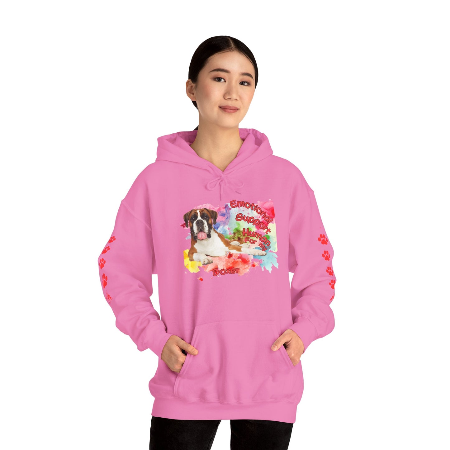Emotional Support Human for my Boxer Hoodie