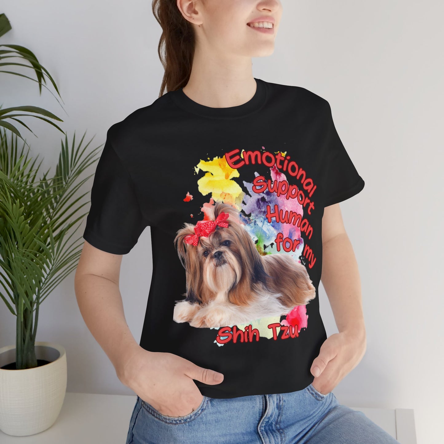 Emotional Support Human Shih Tzu Tee