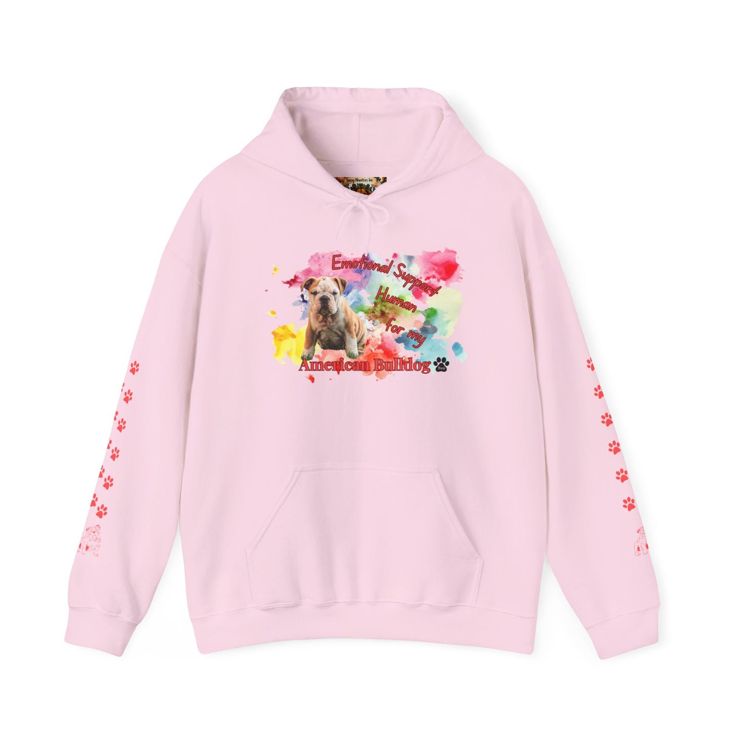 American Bulldog Emotional Support Human Unisex Heavy Blend™ Hooded Sweatshirt
