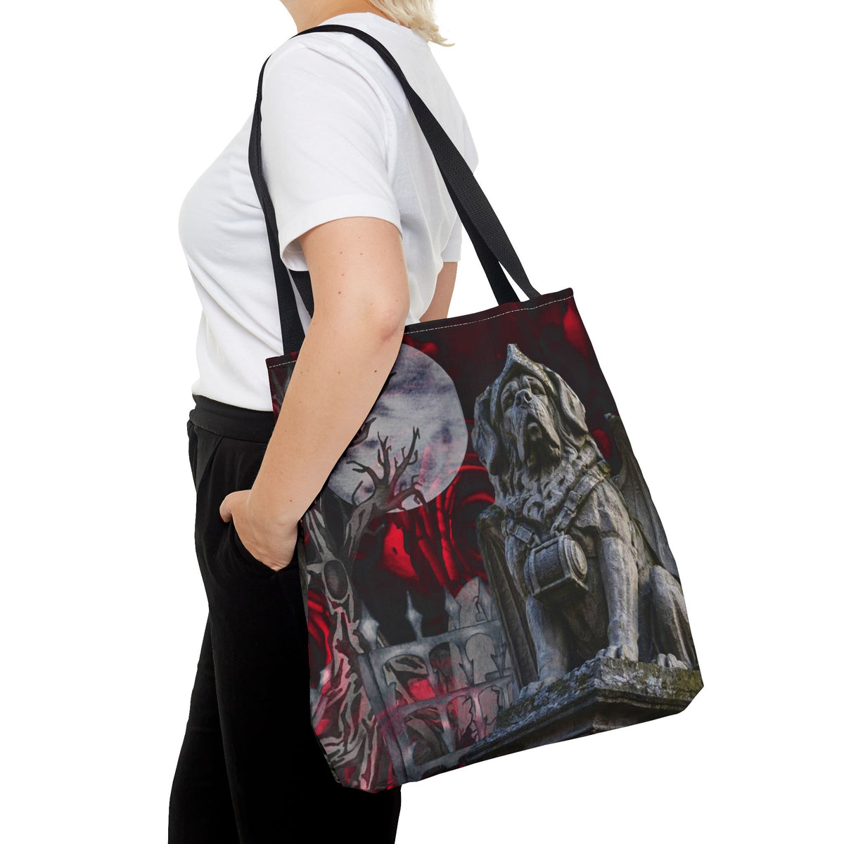 Saint Bernard Angelic Gargoyle Protector Tote Bag