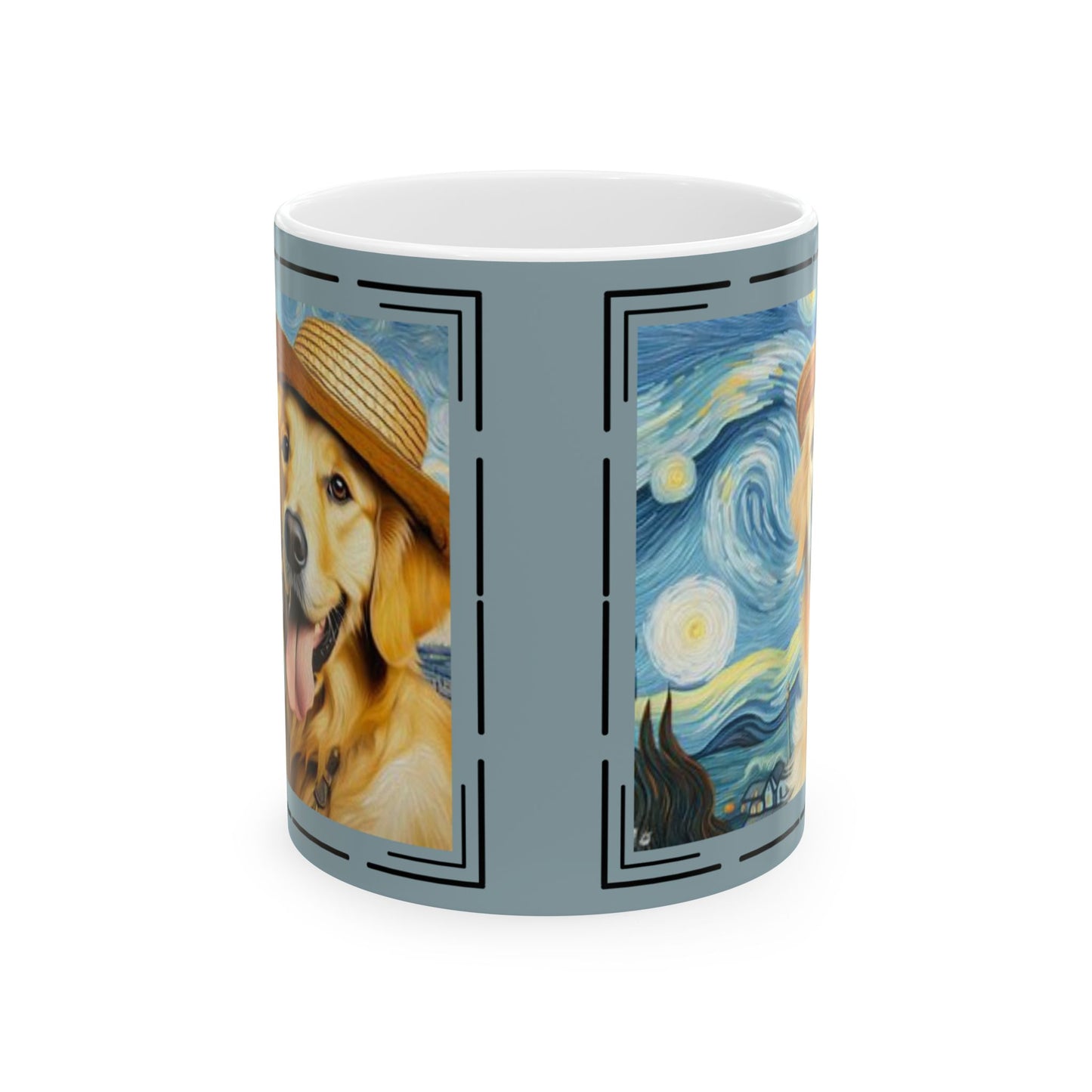 Golden Retriever Van Gogh Ceramic Mug 11oz