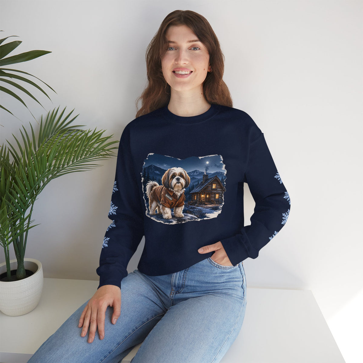 Shih Tzu Smoky Mountain Christmas Sweatshirt