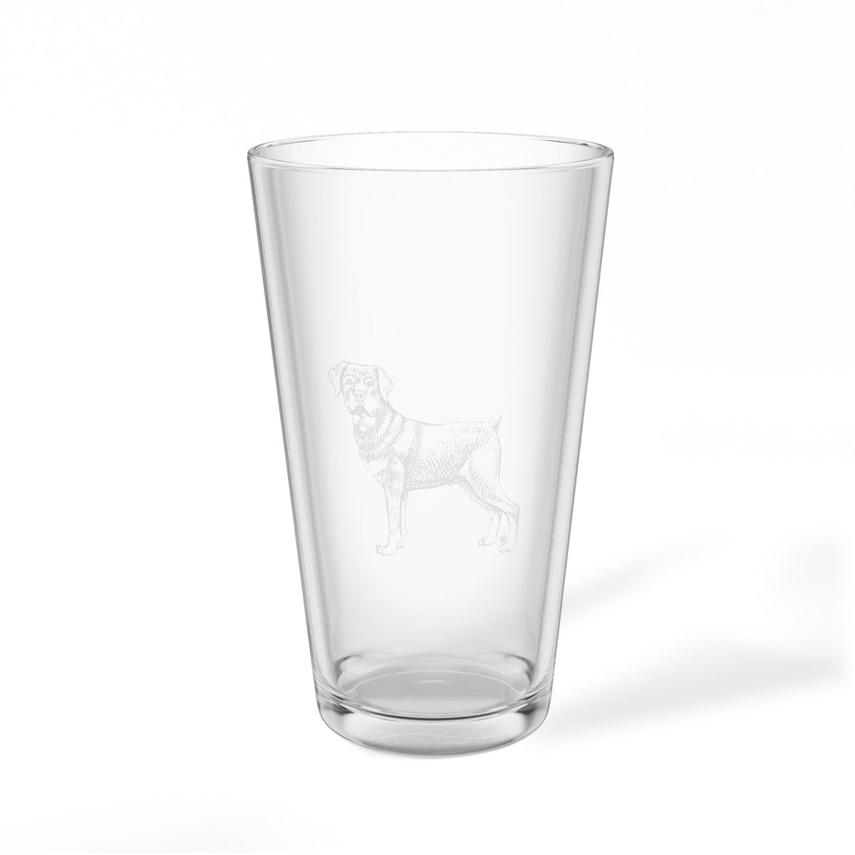 Rottweiler Engraved Pint Glass