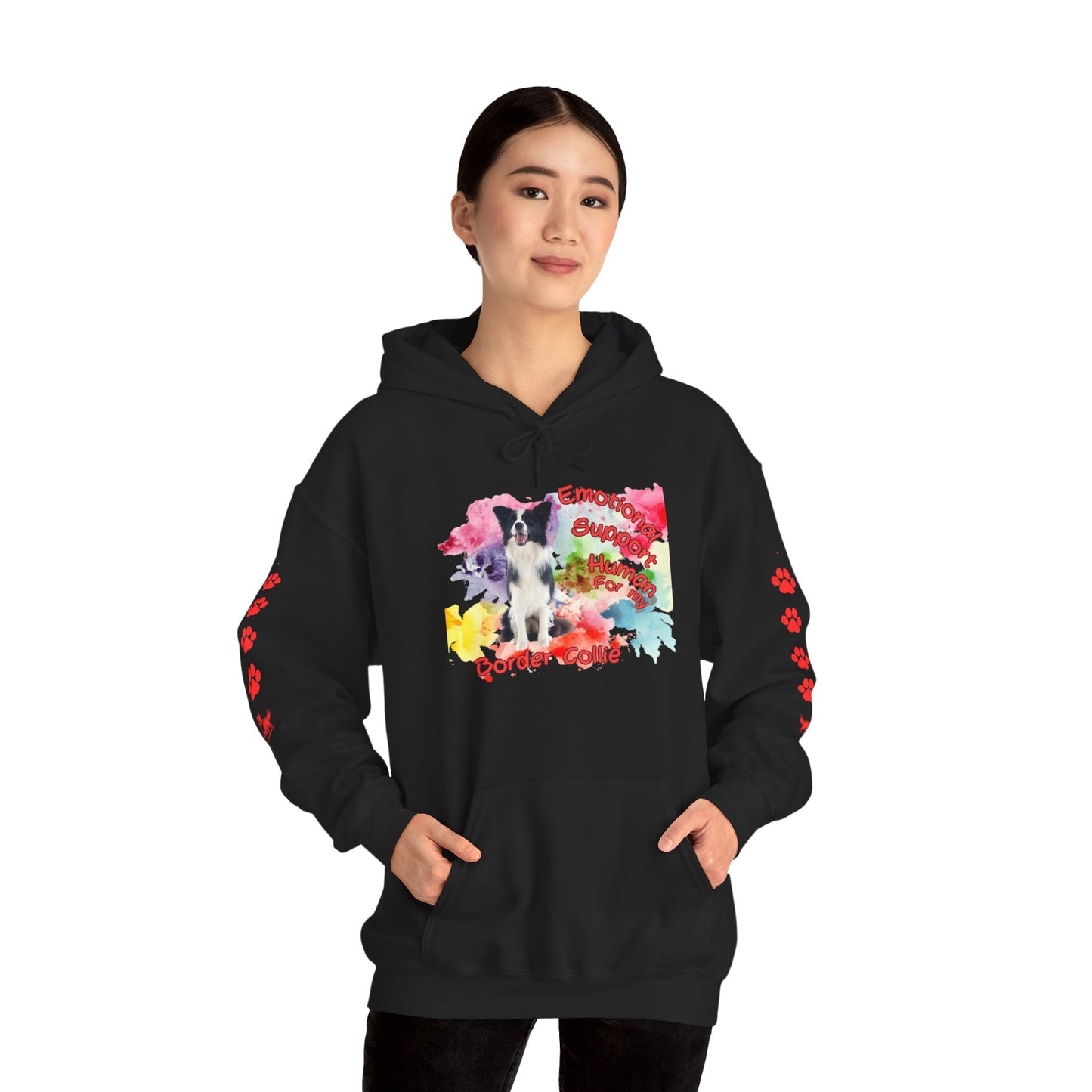Emotional Support Human for my Border Collie Hoodie