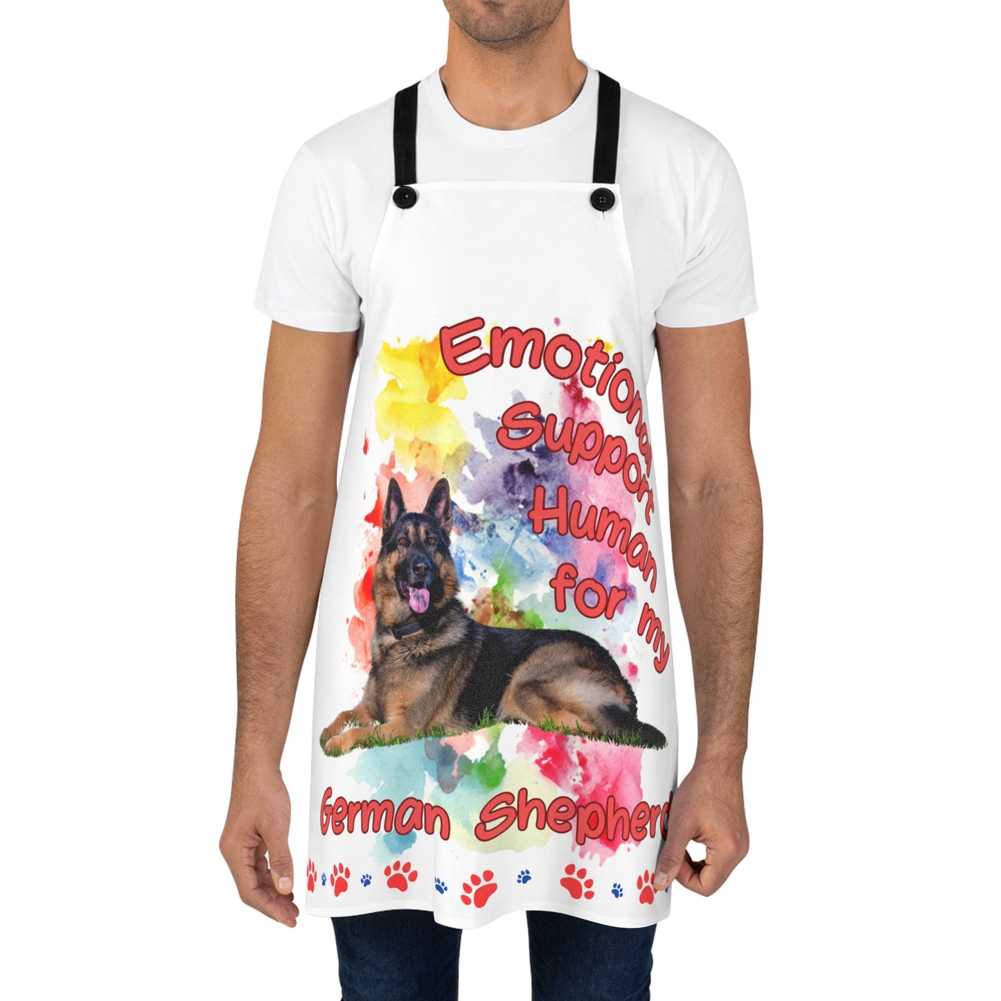 Emotional Support Human for my German Shepherd Apron