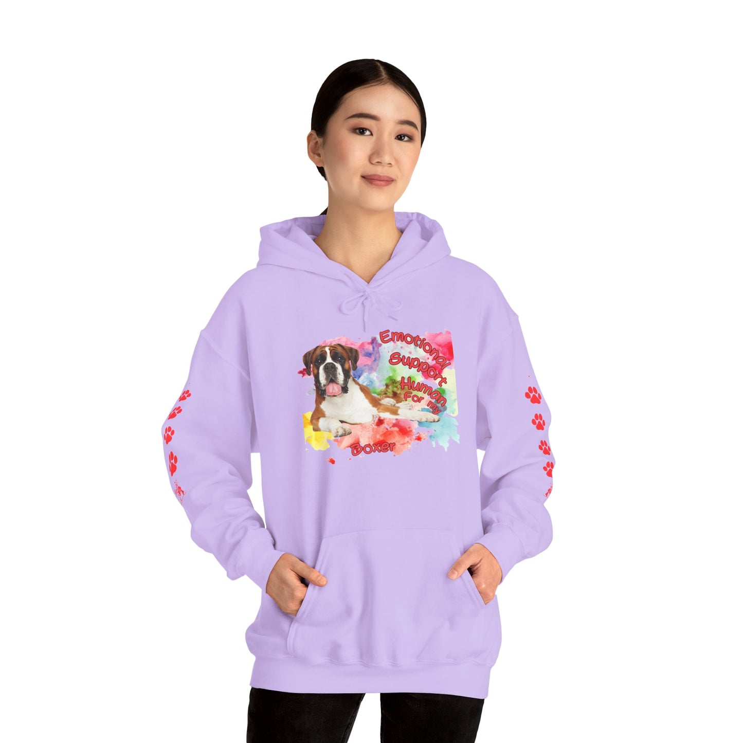 Emotional Support Human for my Boxer Hoodie