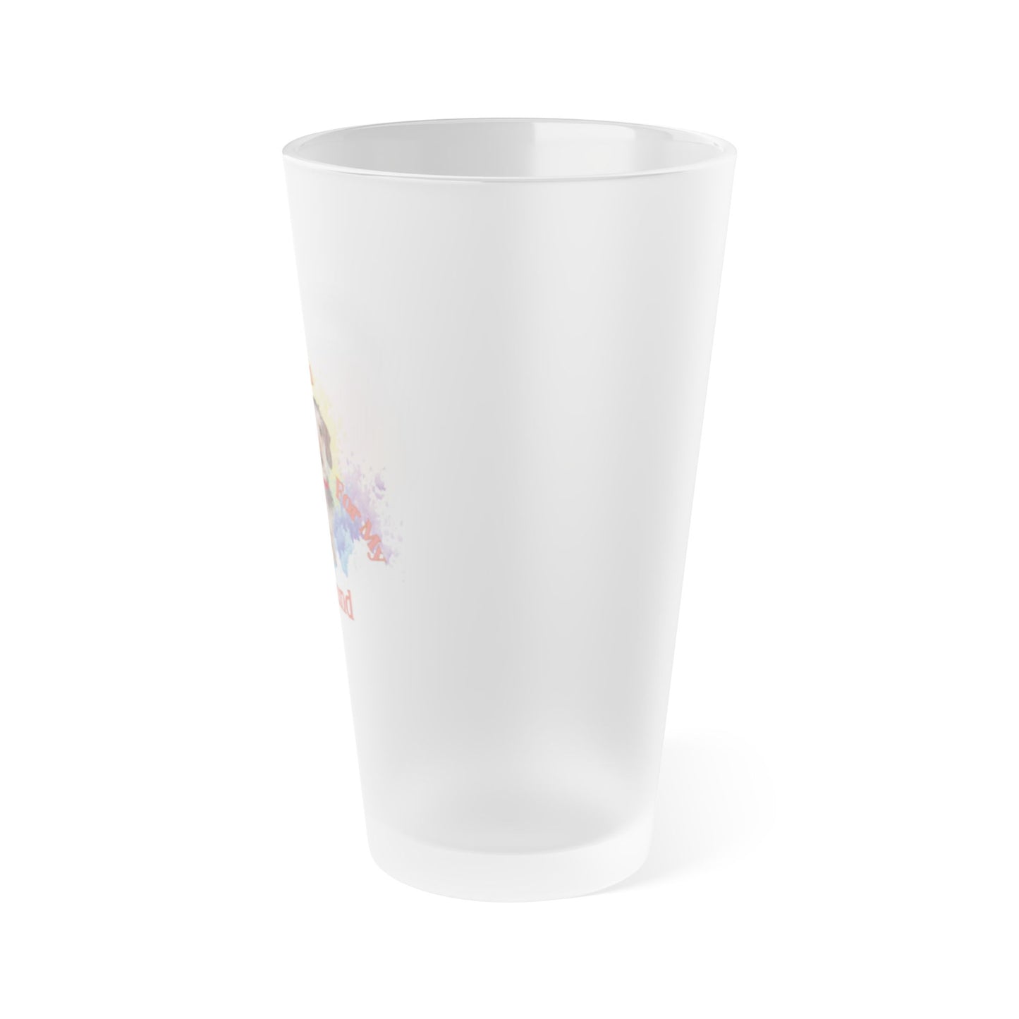 Emotional Support Human for my Dachshund wire haired frosted pint glass