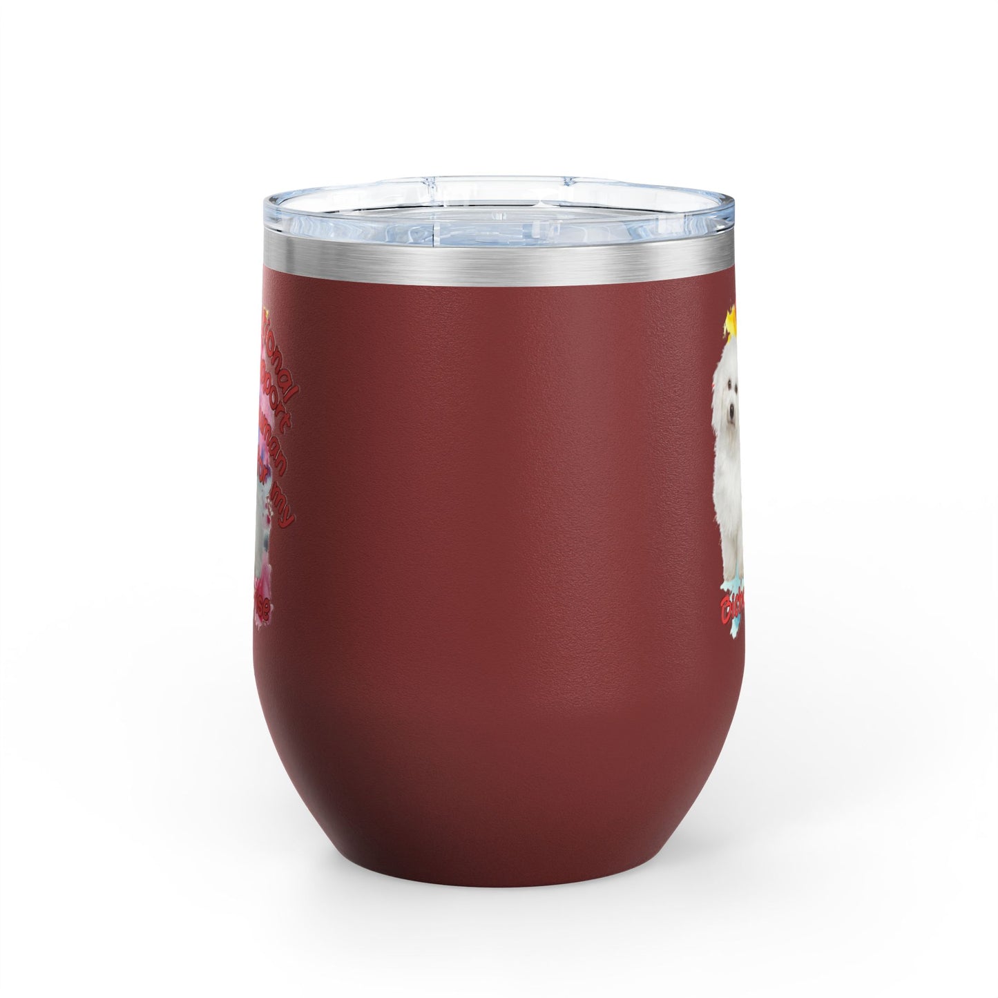 Emotional Support Human for my Bichon Frise Wine Tumbler