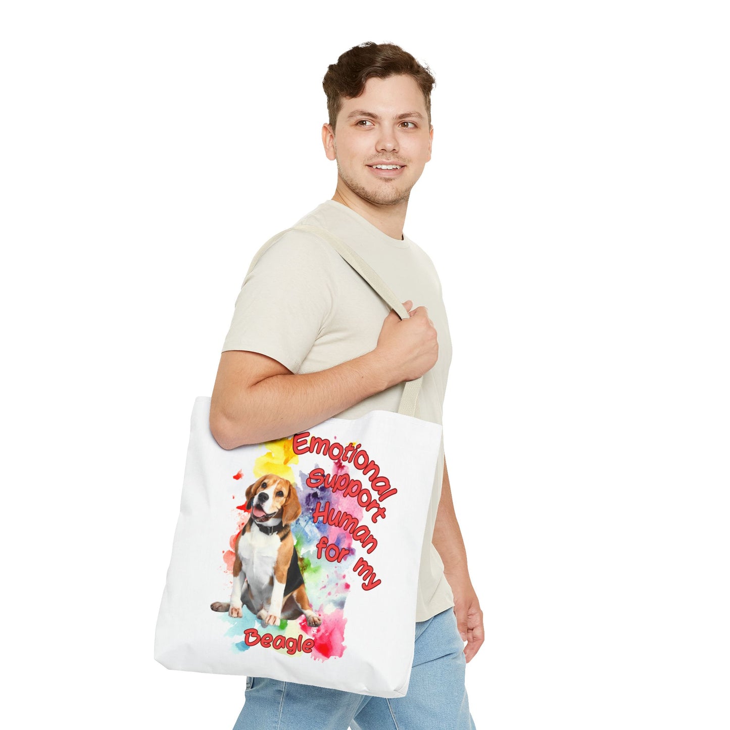 Emotional Support Human for my Beagle Tote Bag
