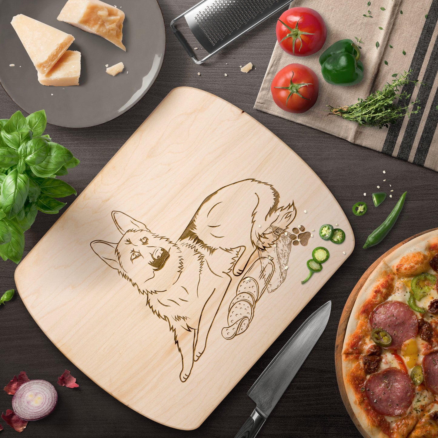 German Shepherd cutting board
