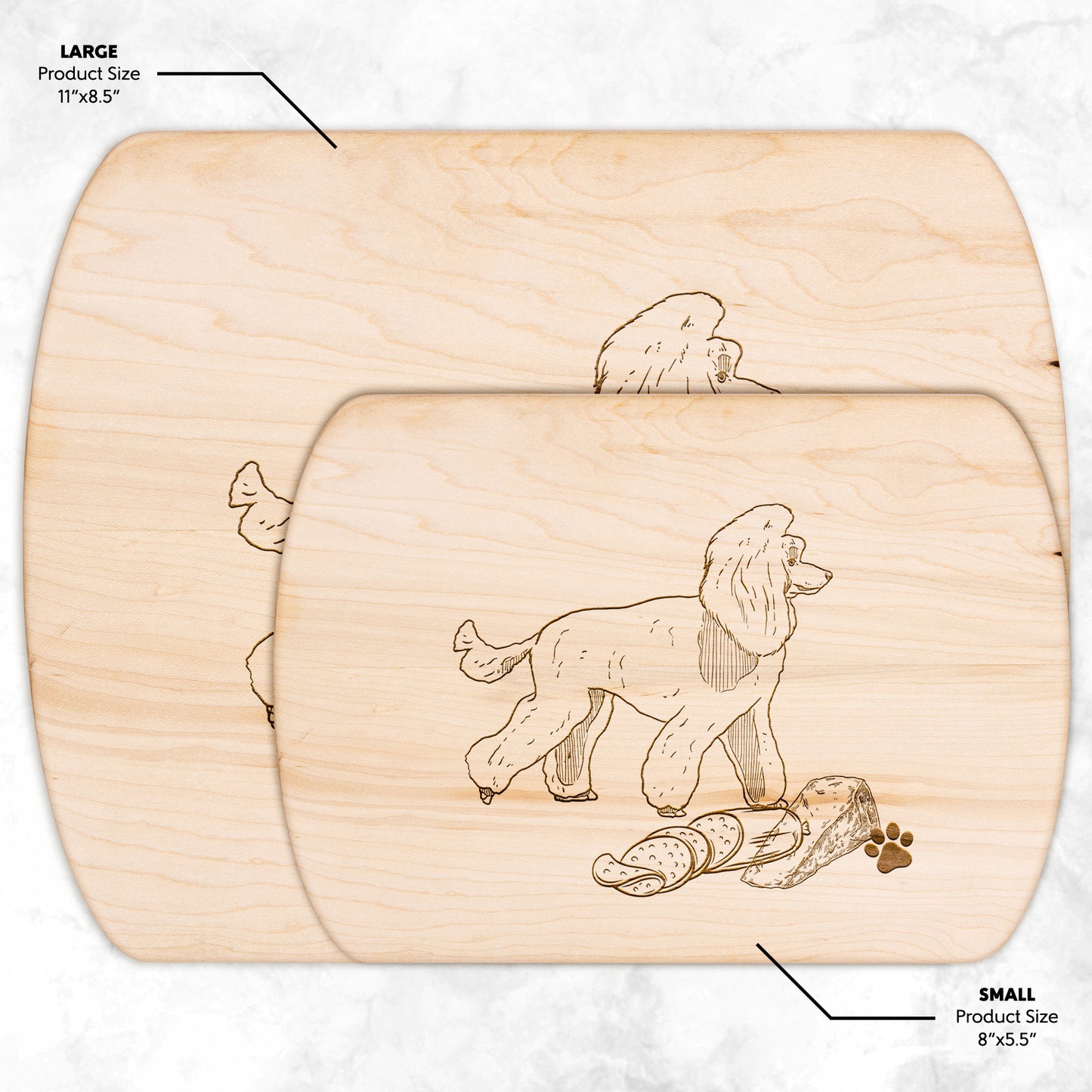Standard Poodle Cutting board