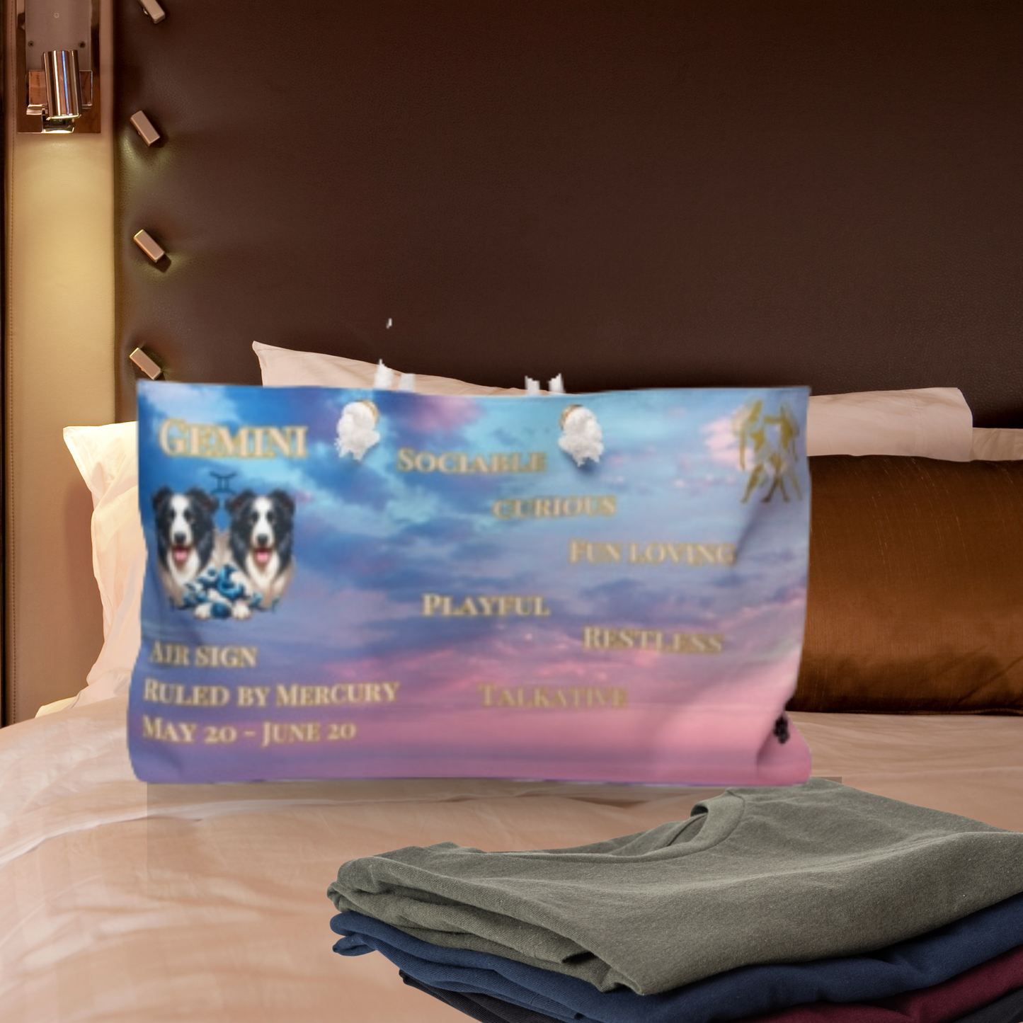 Gemini as Border Collie Weekender Bag