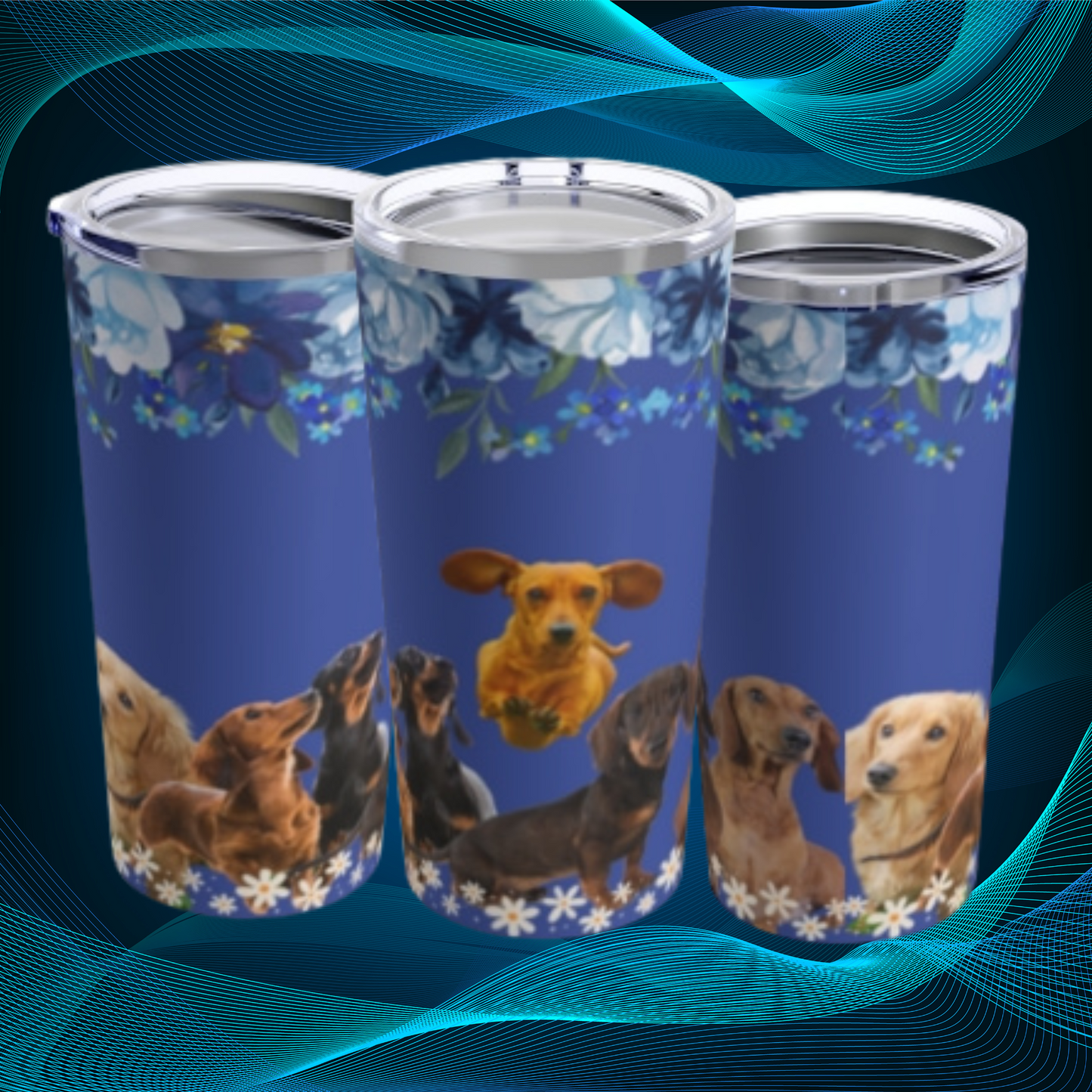 Dacshund dog pack Tumbler 20oz