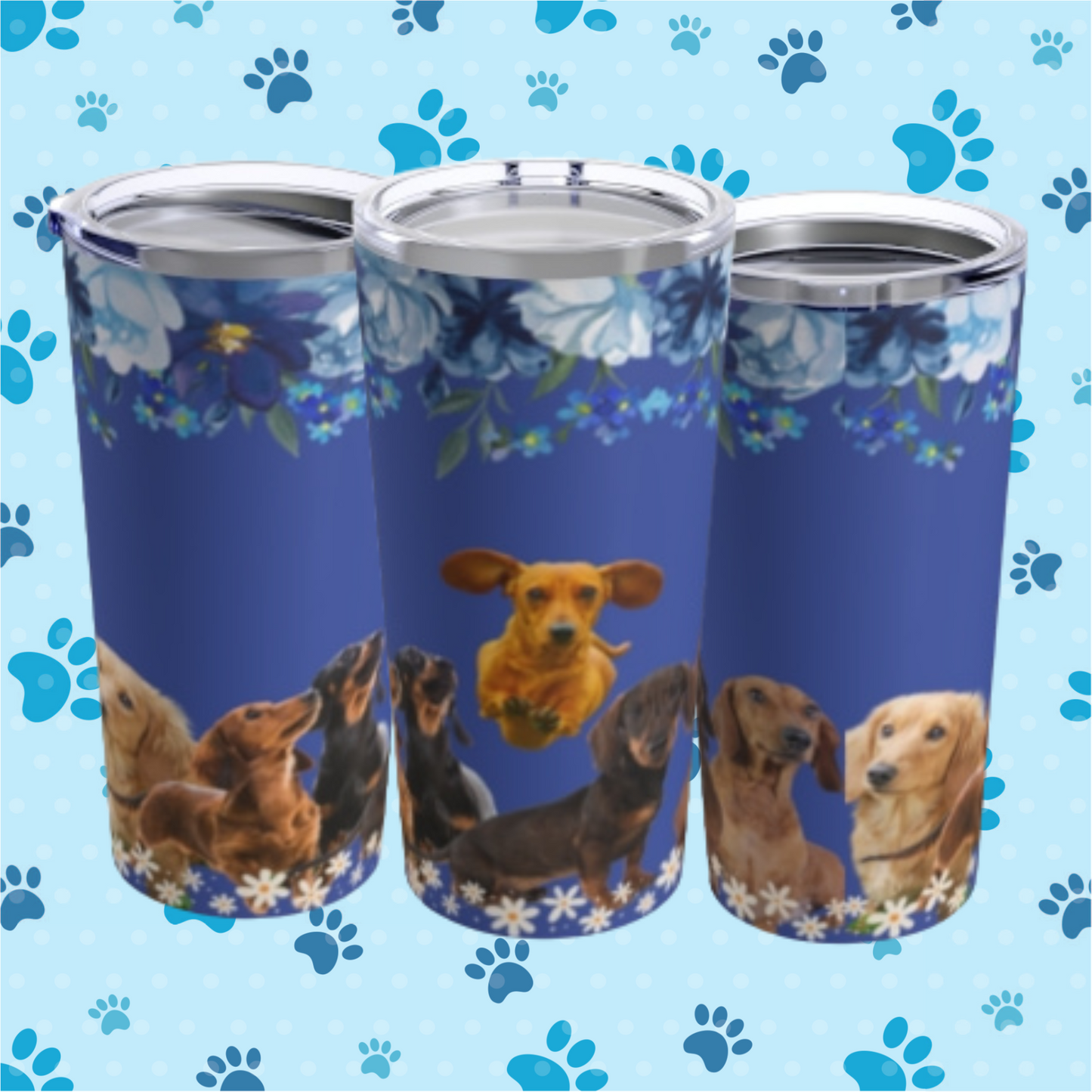 Dacshund dog pack Tumbler 20oz