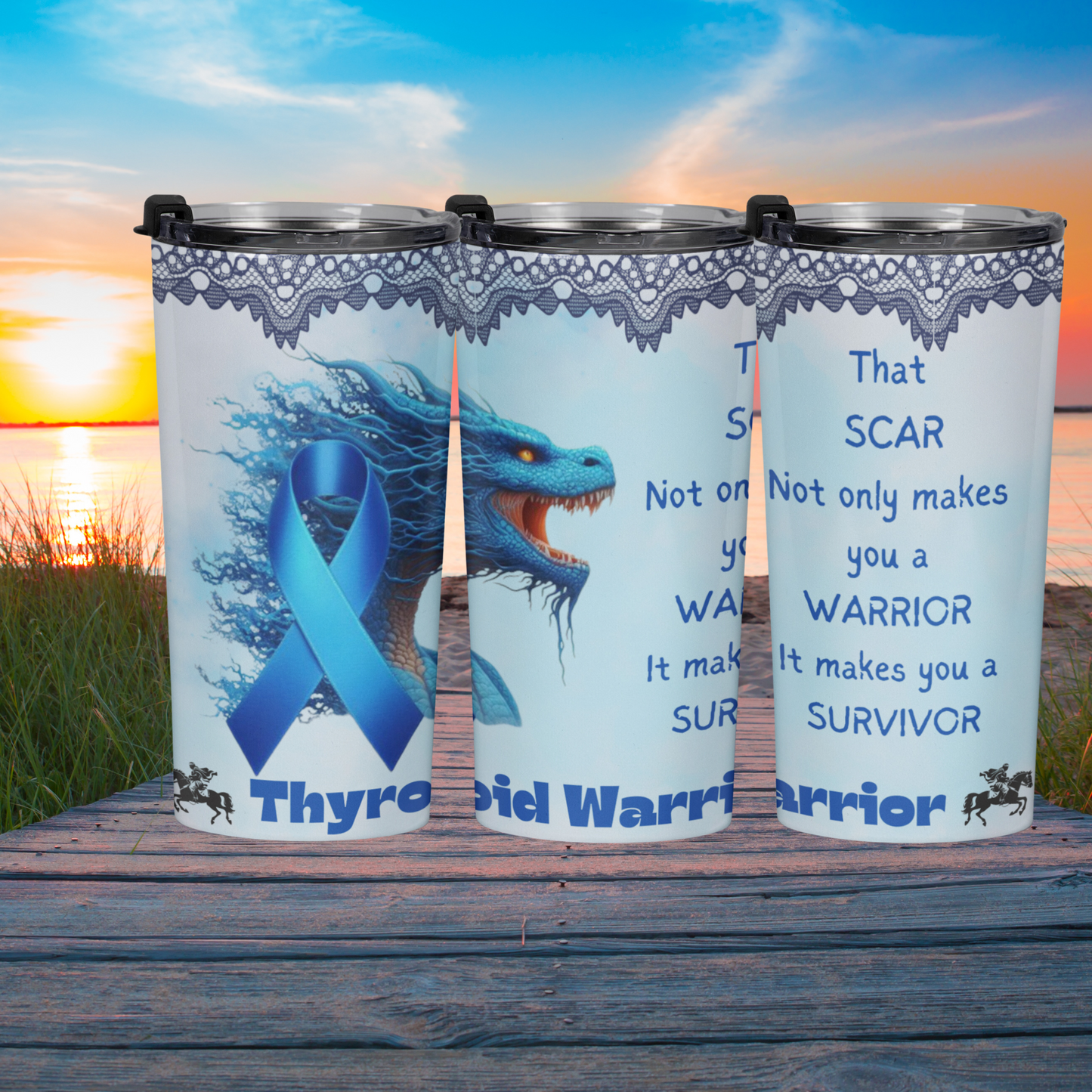 thyroid Warrior Scar Tumbler 20oz