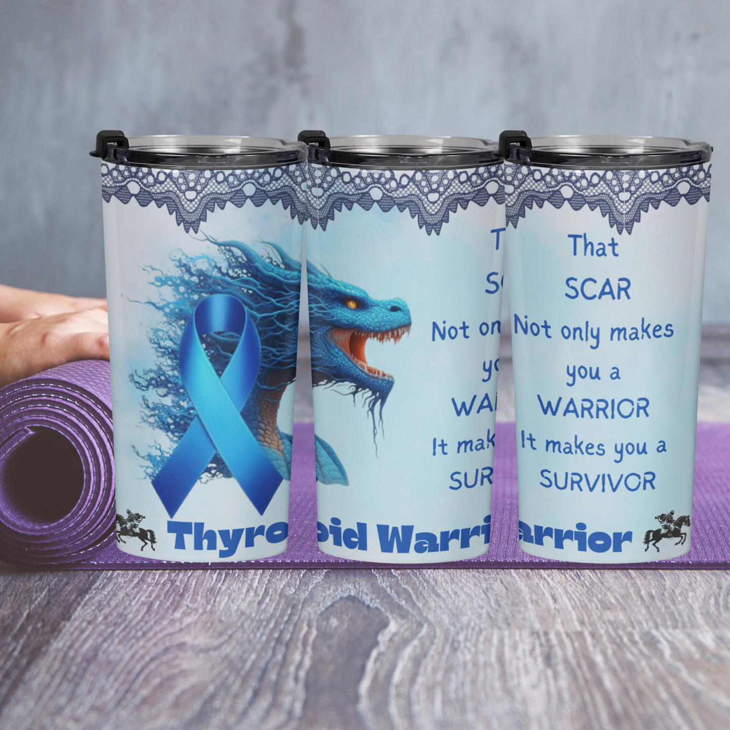 thyroid Warrior Scar Tumbler 20oz
