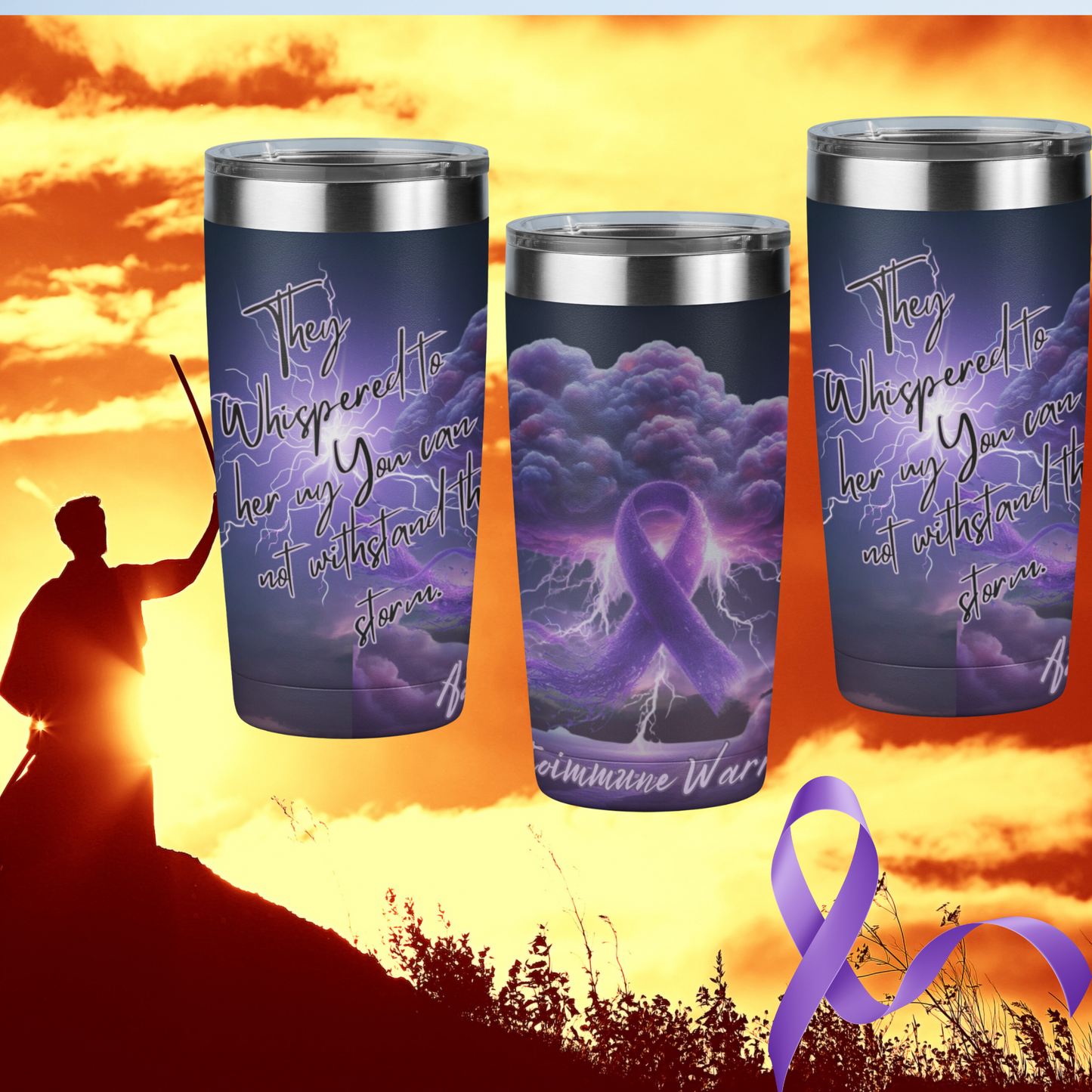 Auto immune warrior Tumbler 20oz