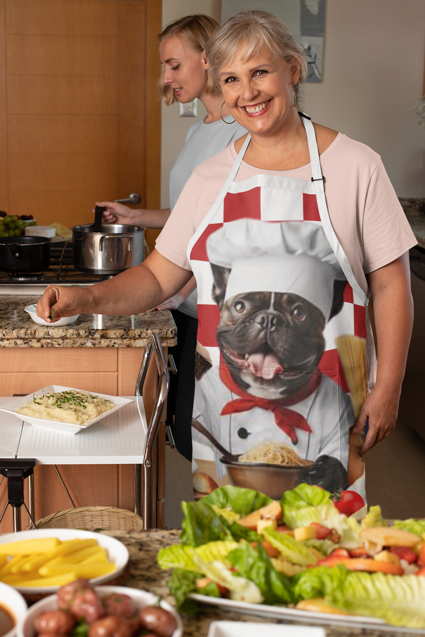 French Bulldog italian chef Apron (AOP)