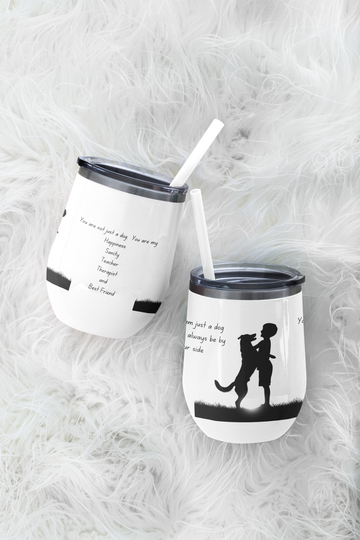 hug a dog Chill Wine Tumbler