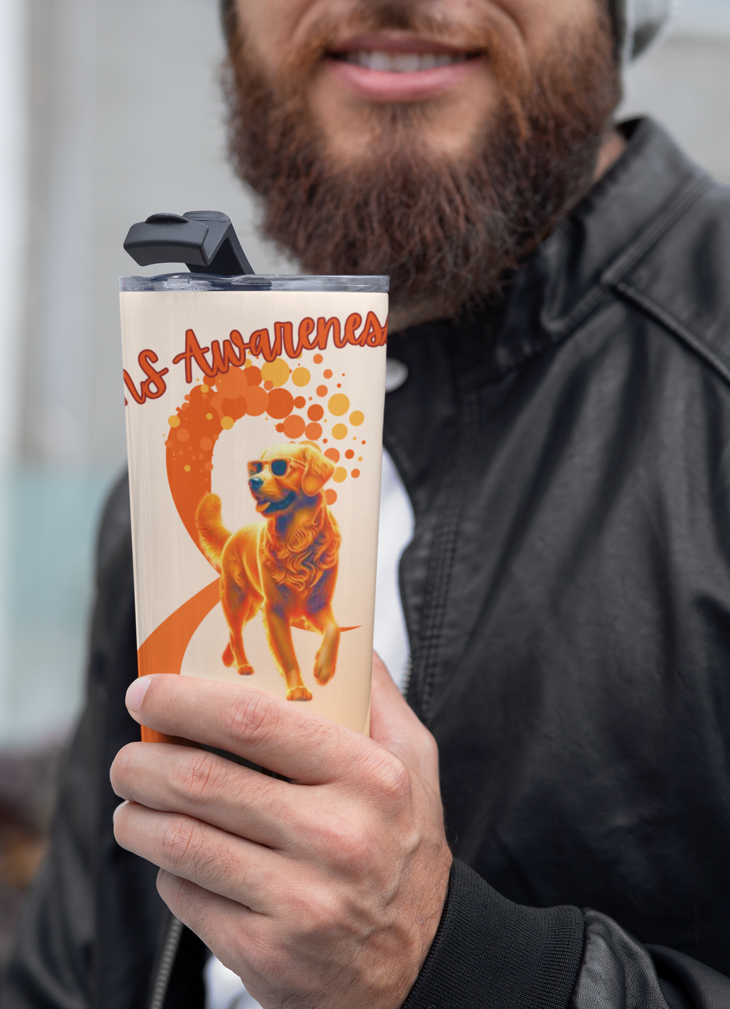 golden retriever lean on me Tumbler 20oz
