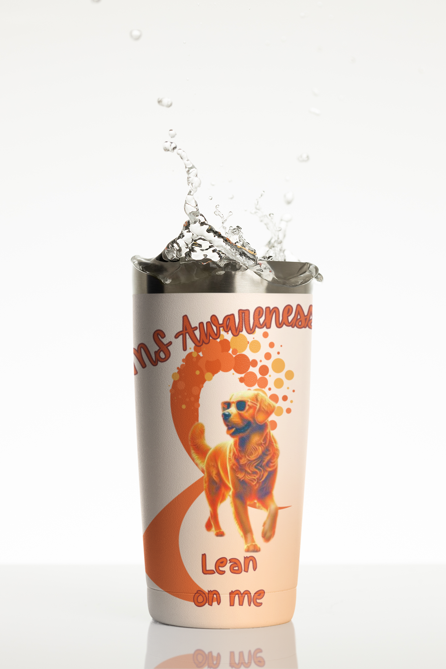 golden retriever lean on me Tumbler 20oz