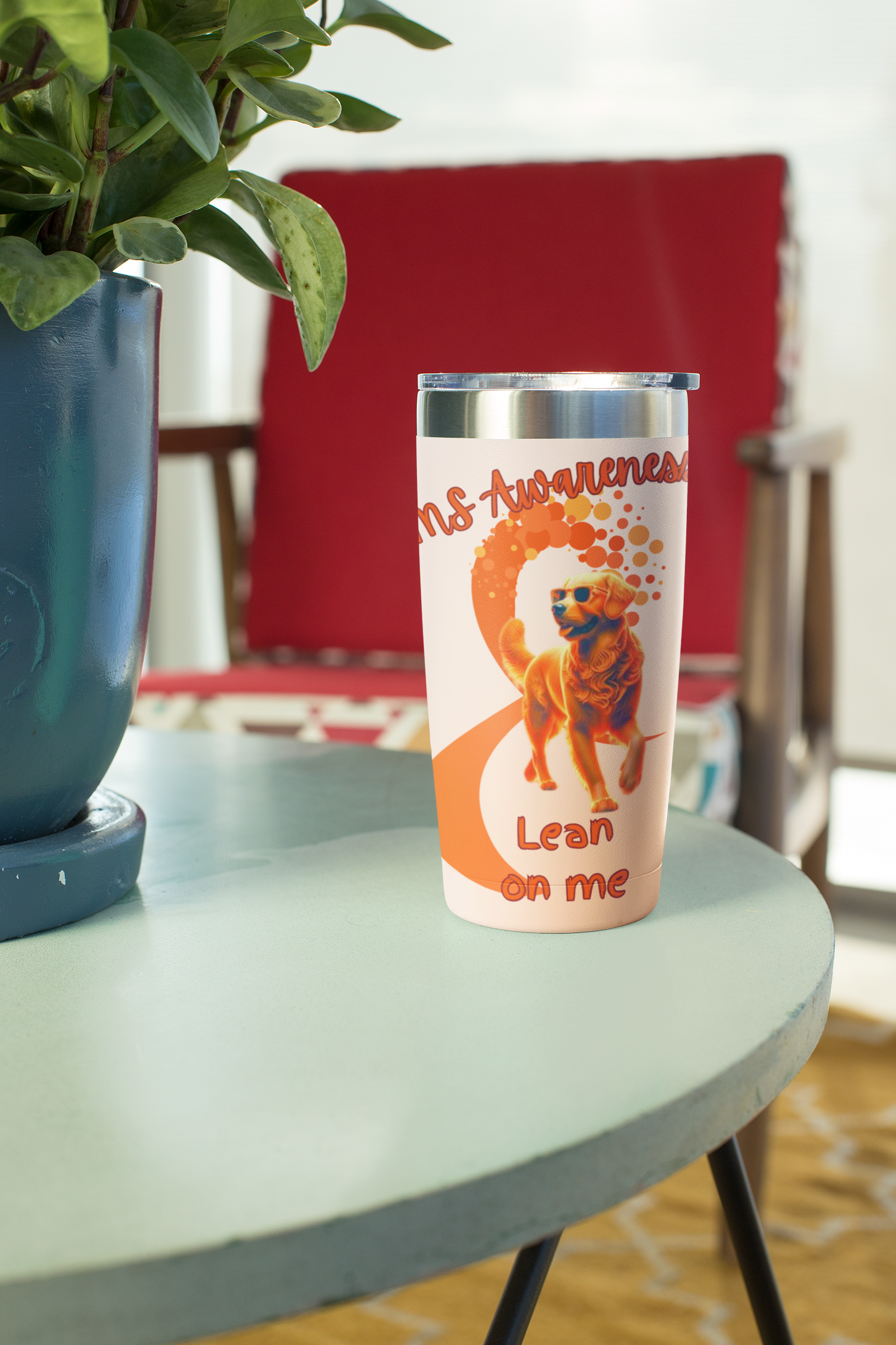 golden retriever lean on me Tumbler 20oz