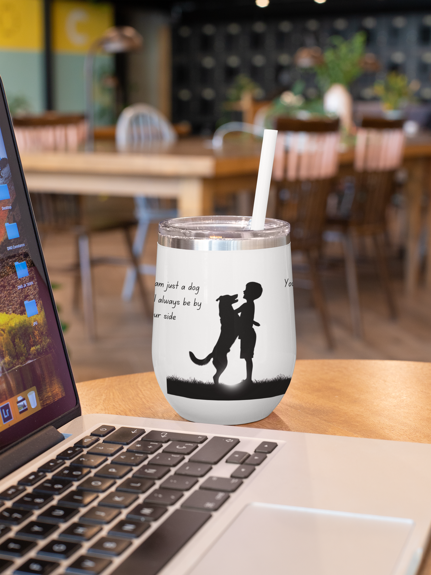 hug a dog Chill Wine Tumbler