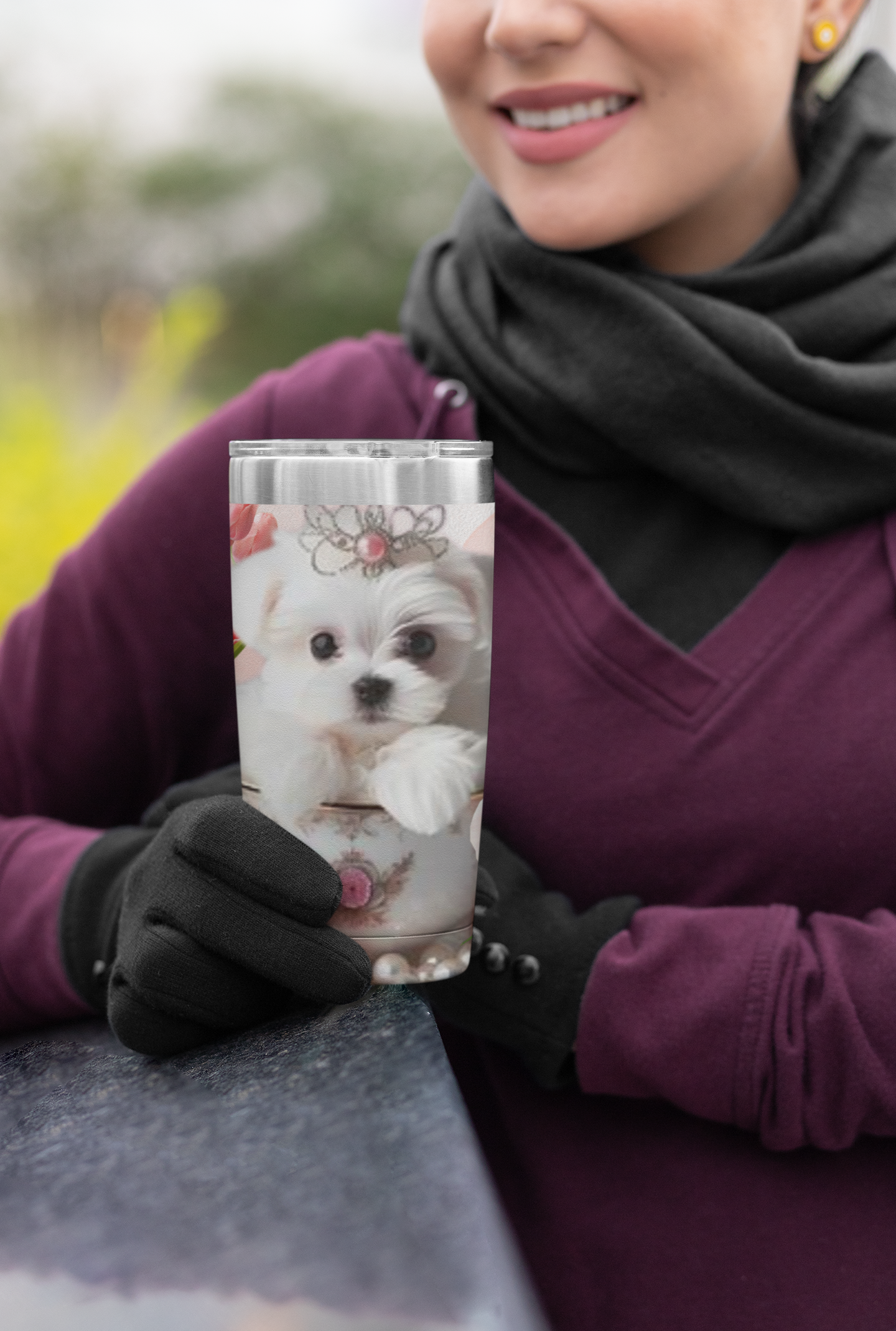 Teacup Maltese Tumbler 20oz