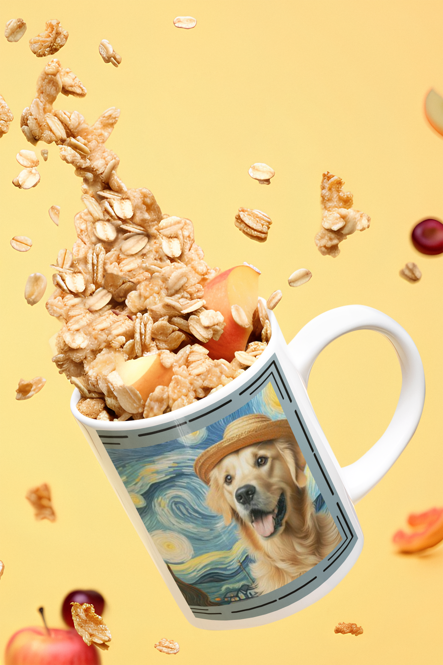 Golden Retriever Van Gogh Ceramic Mug 11oz