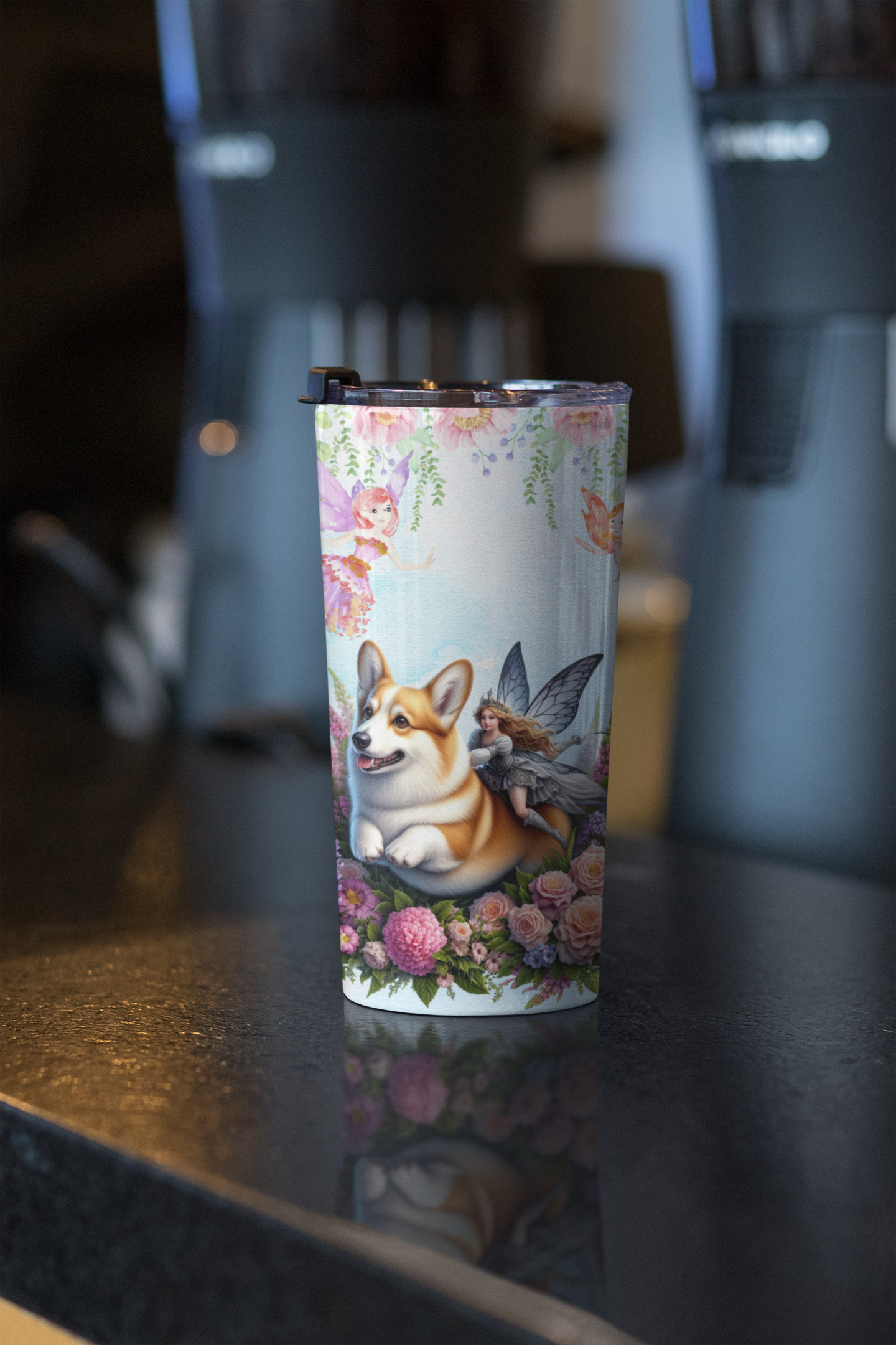 corgi fairy taile saddle coffee Tumbler 20oz