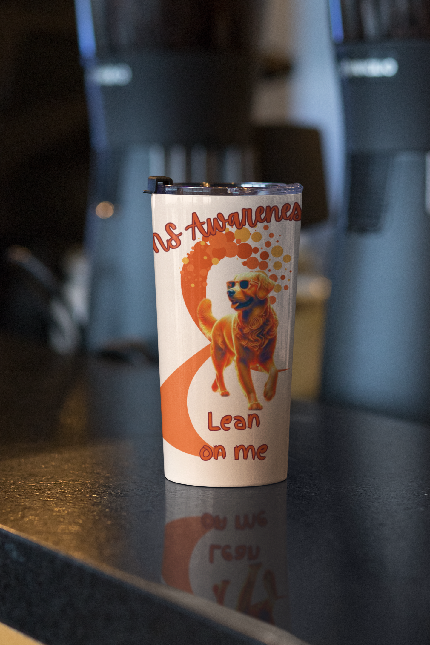 golden retriever lean on me Tumbler 20oz