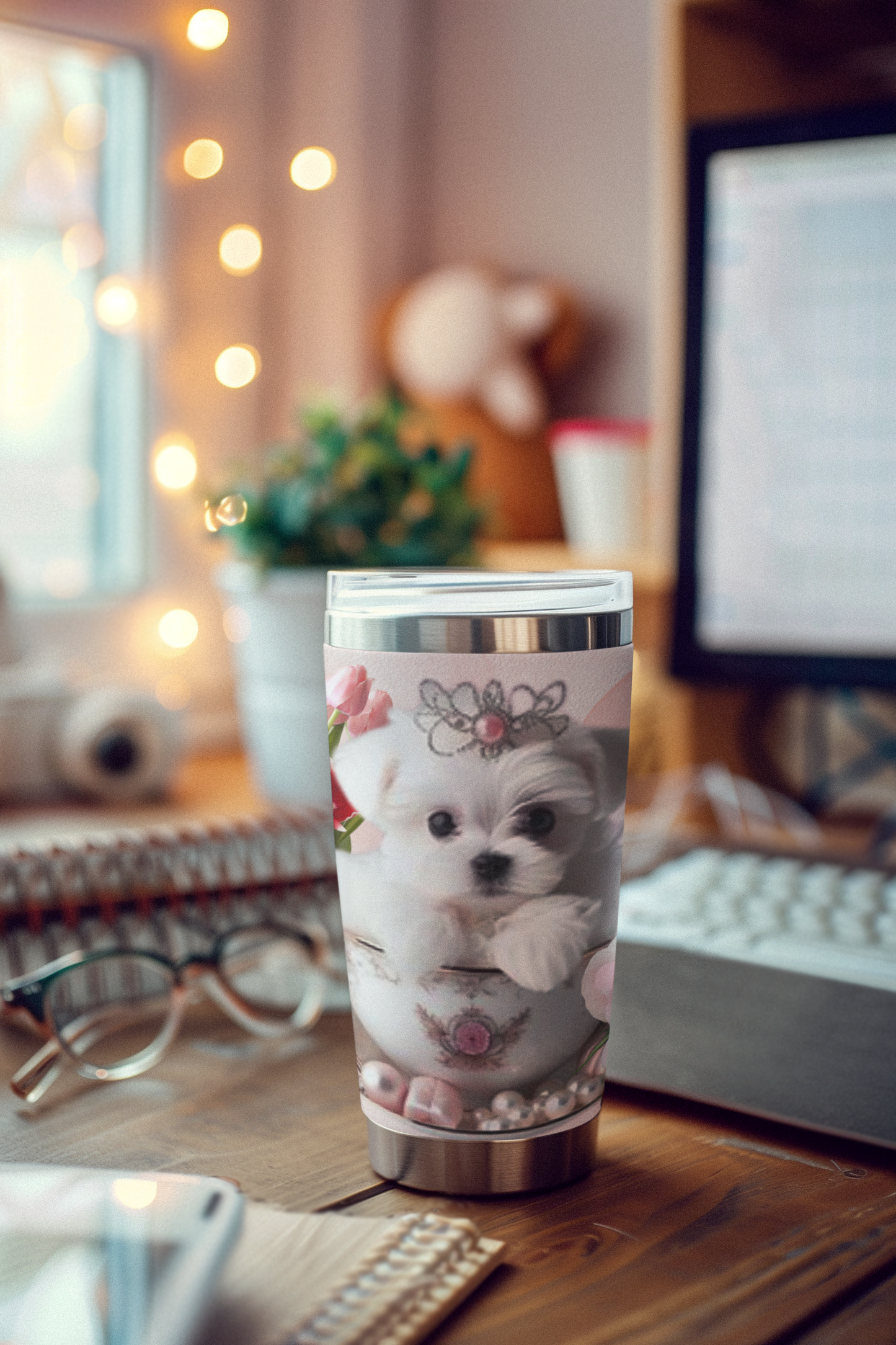 Teacup Maltese Tumbler 20oz